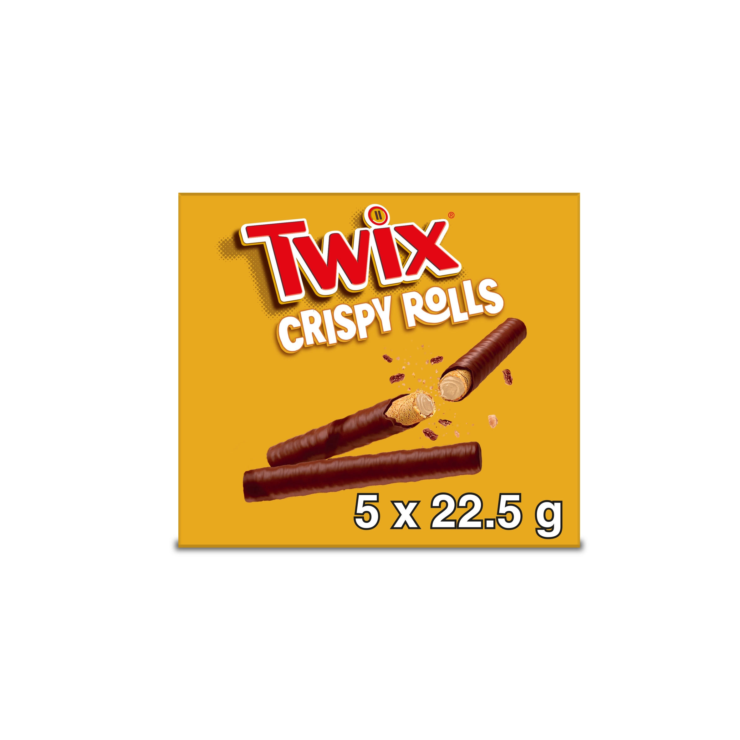 Twix Milk Chocolate Crispy Rolls Snack Bar Mulitpack 5 x 22.5g Bars