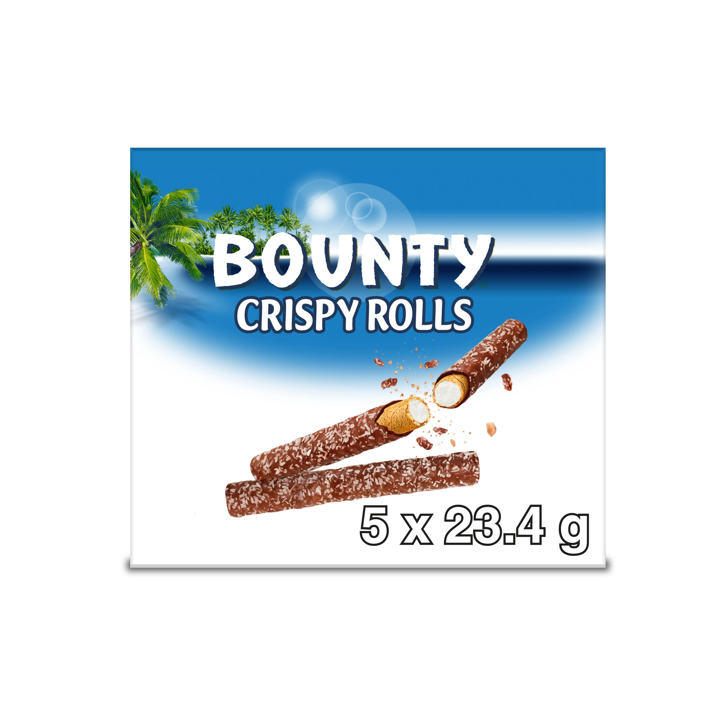 Bounty Milk Chocolate & Coconut Crispy Rolls Multipack 5 x 23.4g Bars