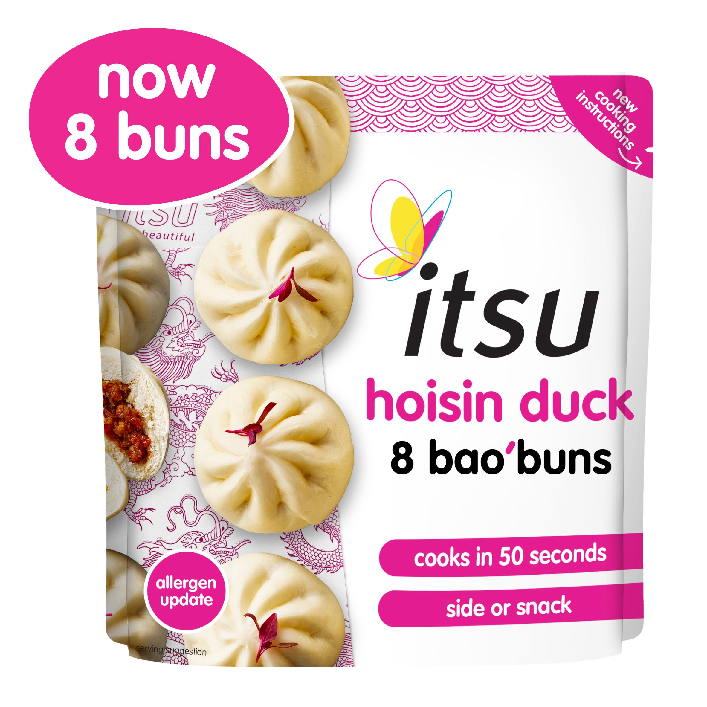 itsu hoisin duck 8 bao buns 256g