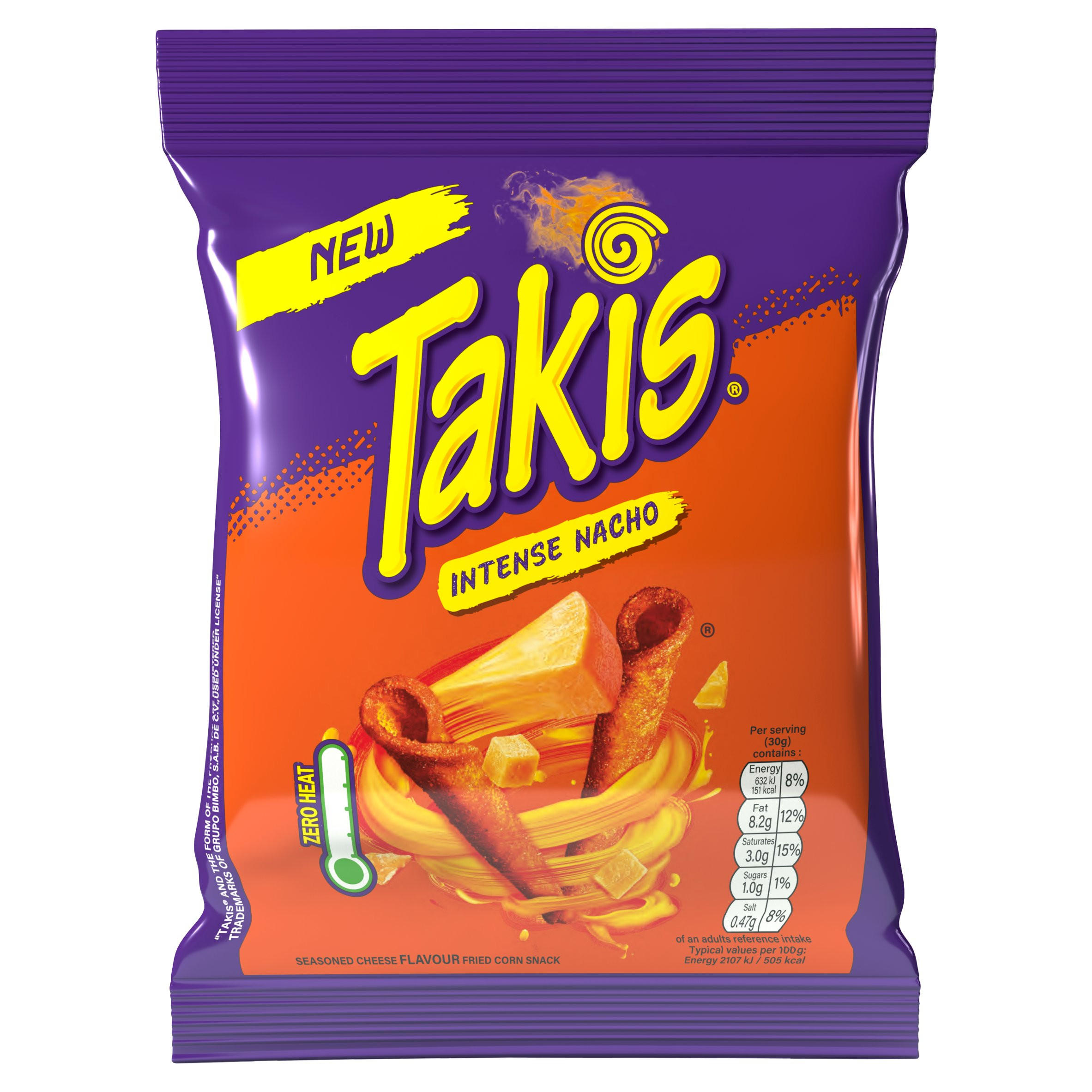 Takis Intense Nacho Cheese Flavour Corn Snack 180g