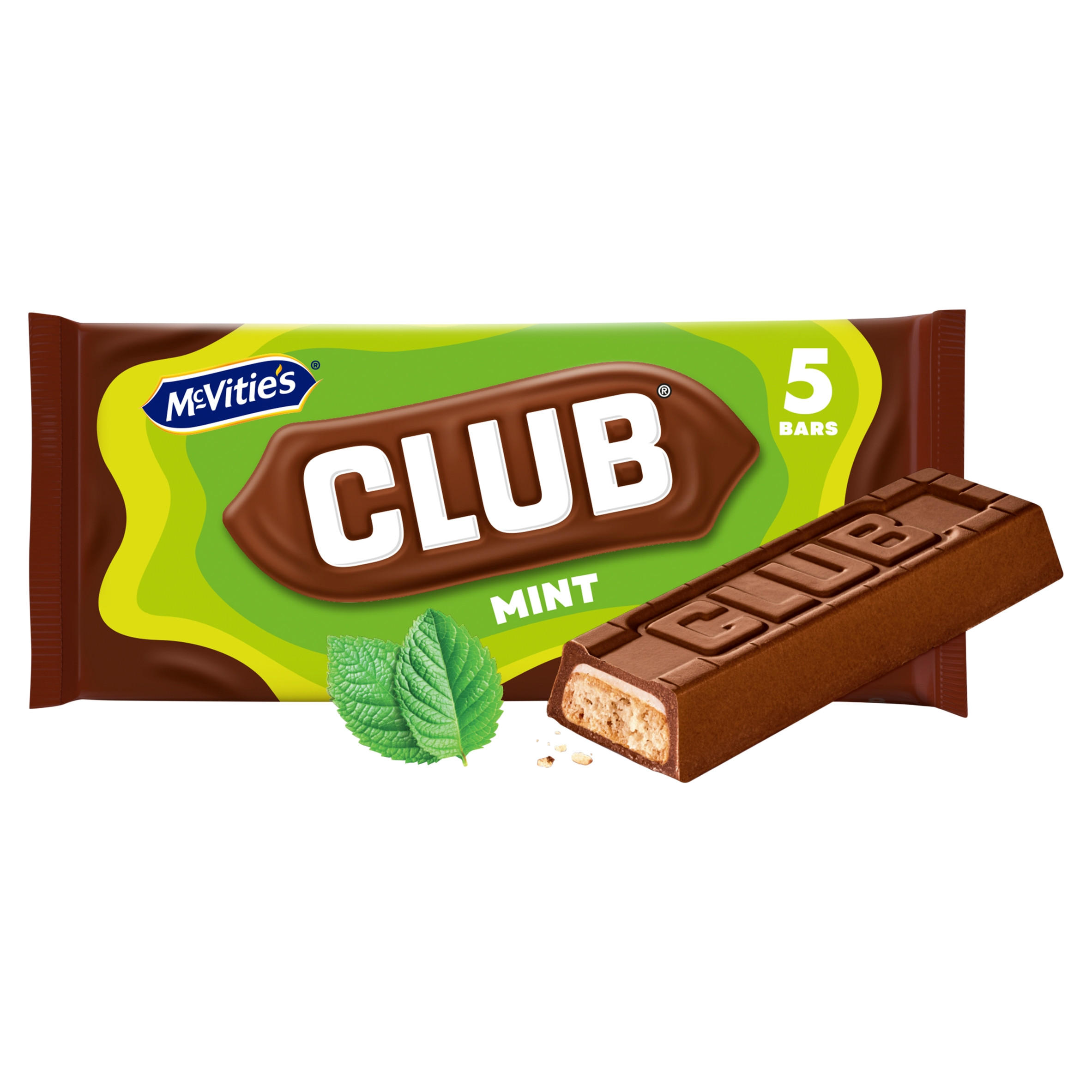 McVitie's Club Mint Bars 5 x 22g (110g)