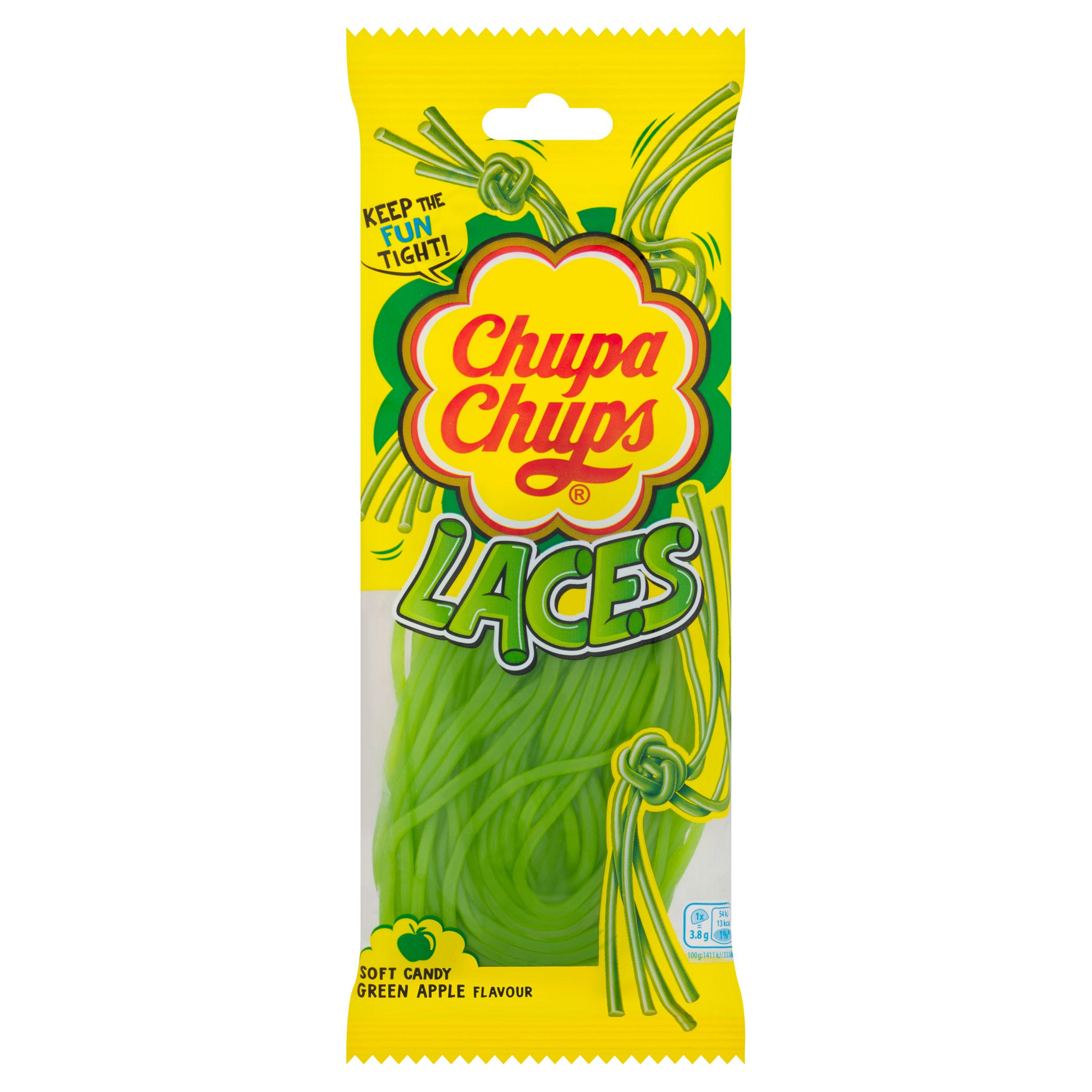 Chupa Chups Laces Soft Candy Green Apple Flavour 90g