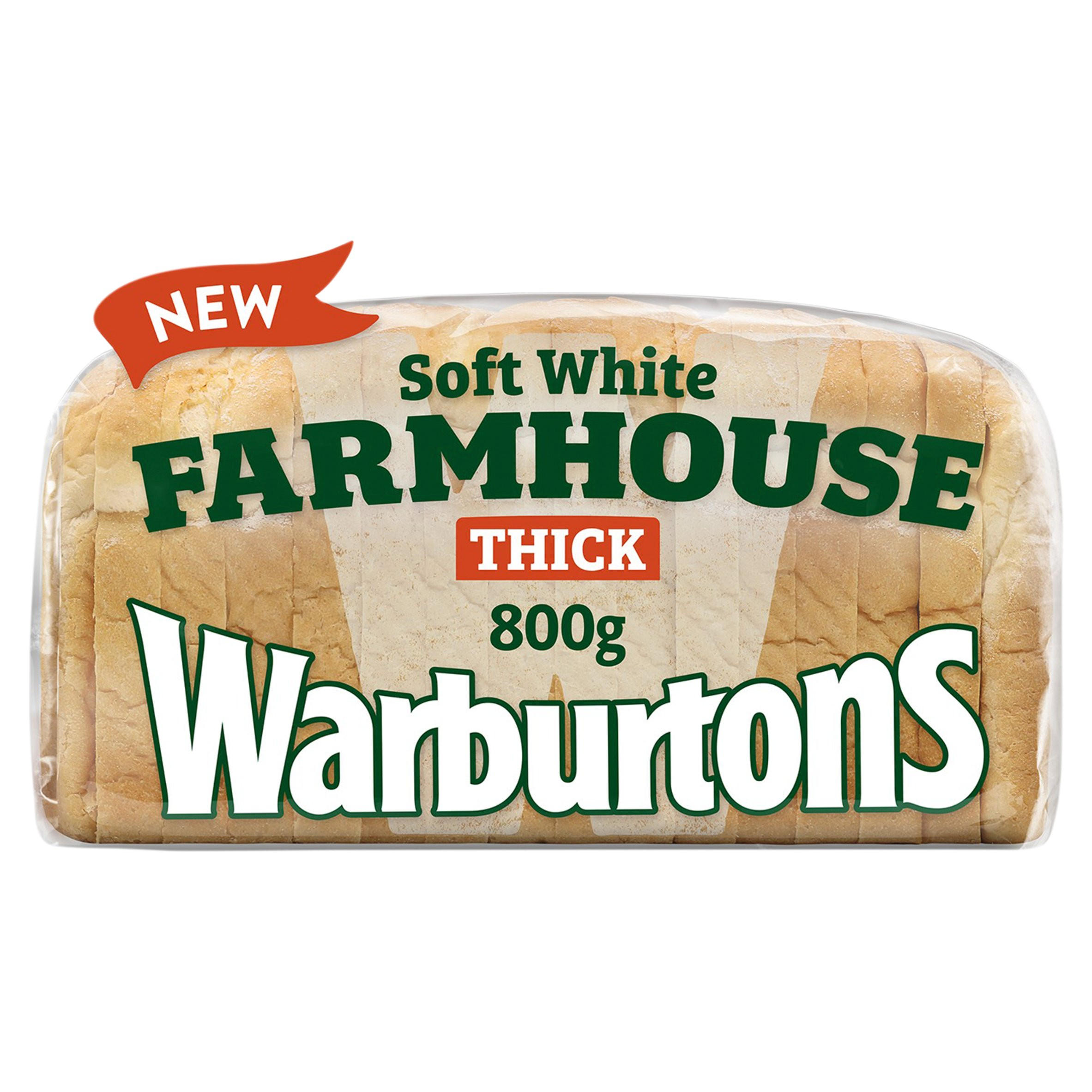 Warburtons Soft White Farmhouse Thick 800g