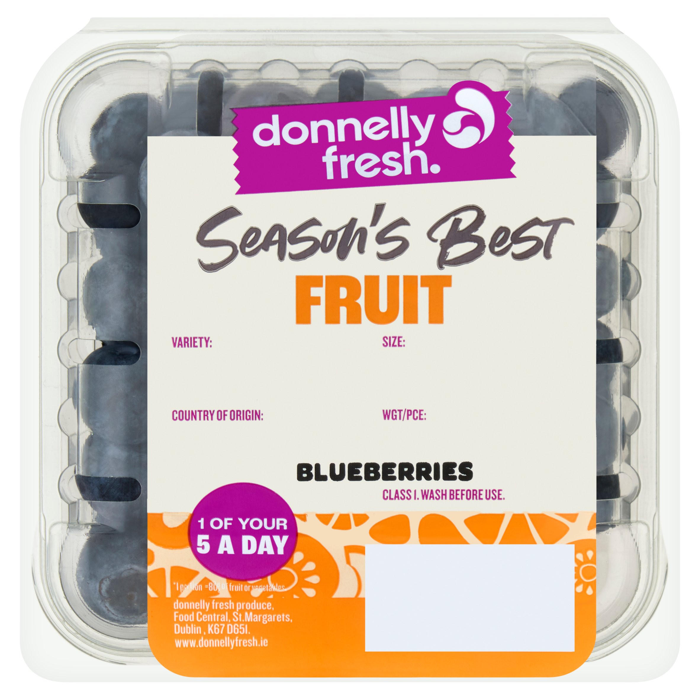 Donnelly Fresh Season's Best Fruit Blueberries 125g