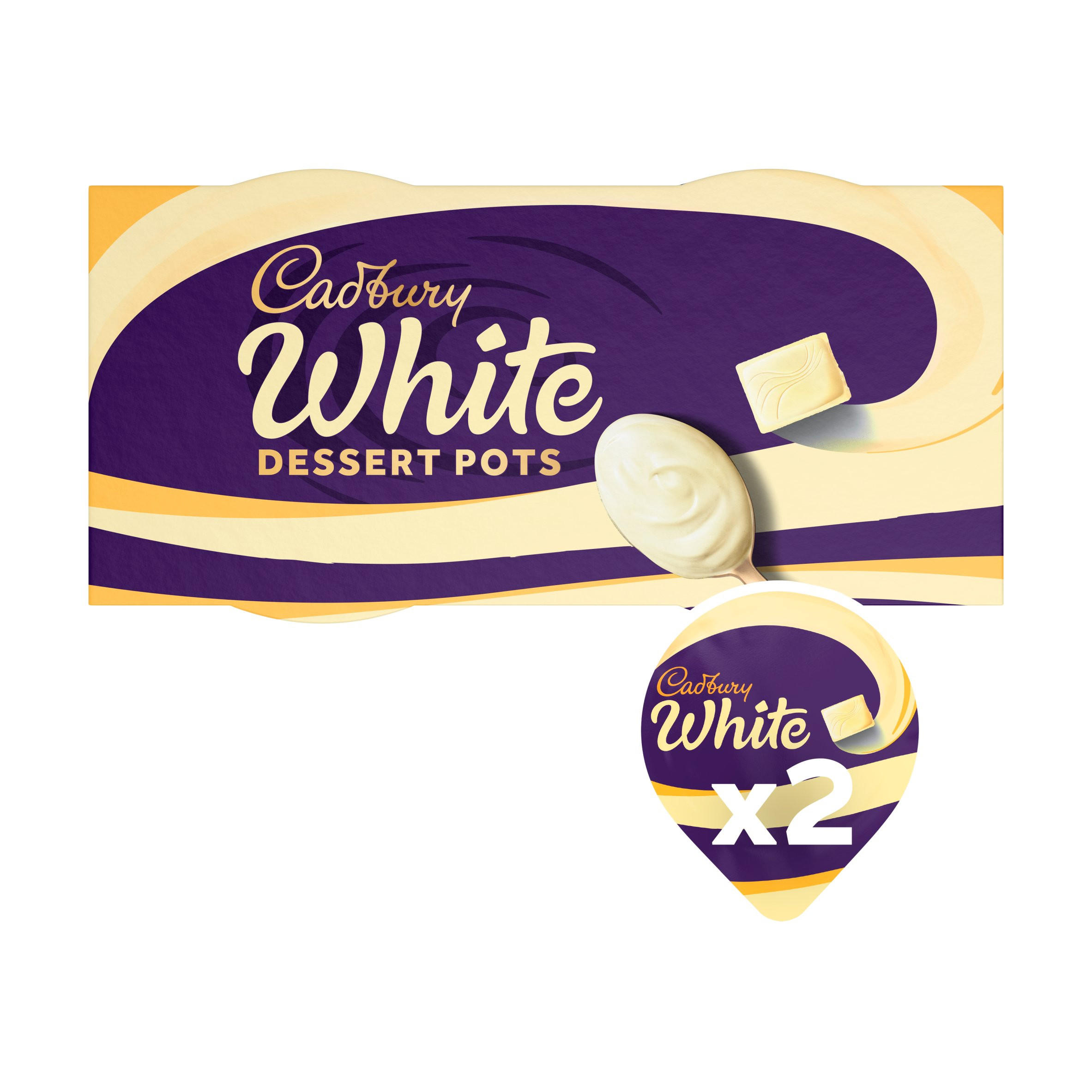 Cadbury Creamy White Chocolate Dessert Pots 120g (2 x 60g)