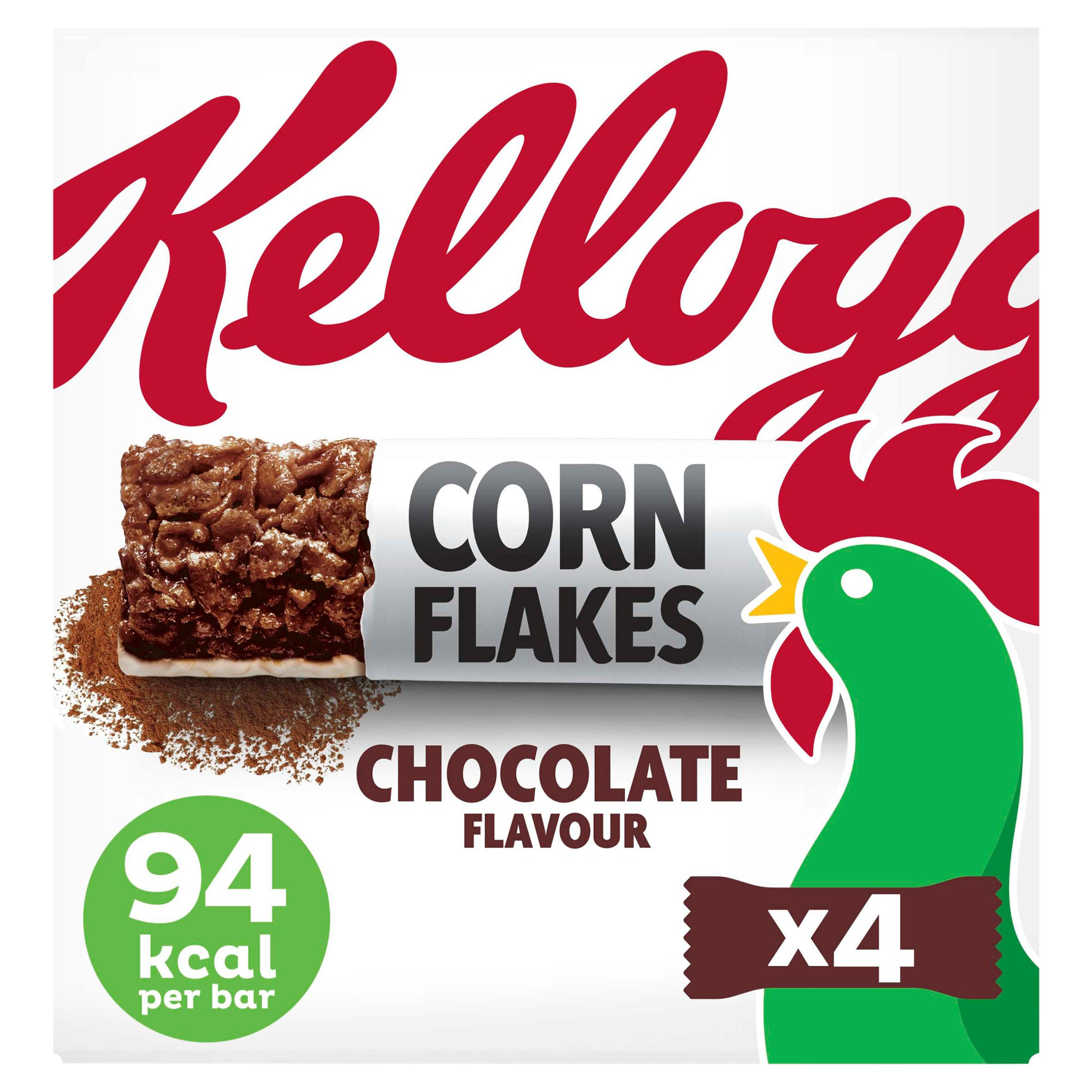 Kellogg's Corn Flakes Chocolate cereal and milk snack bars 4x24g