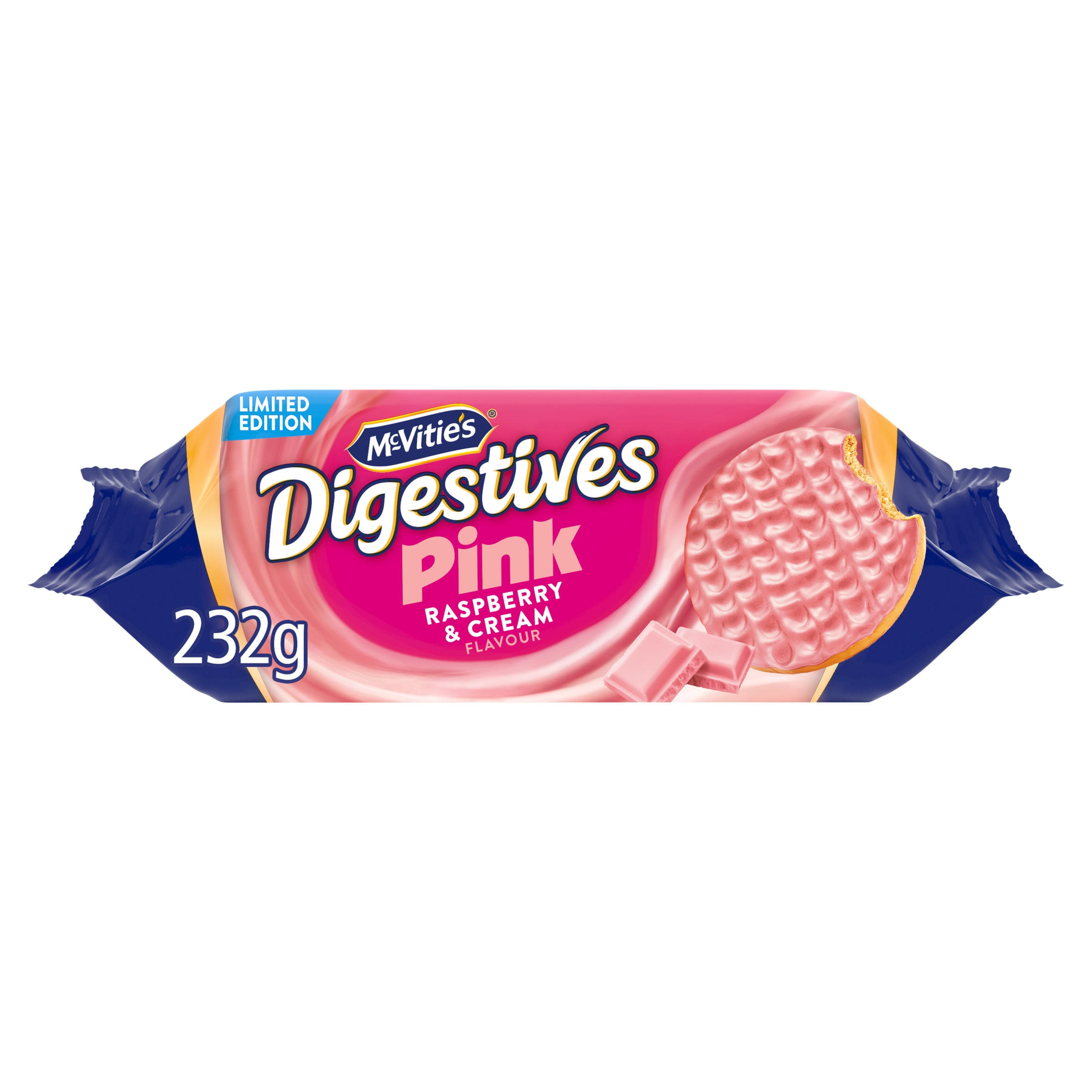 McVitie's Limited Edition Digestive Pink Raspberry & Cream Flavour 232g