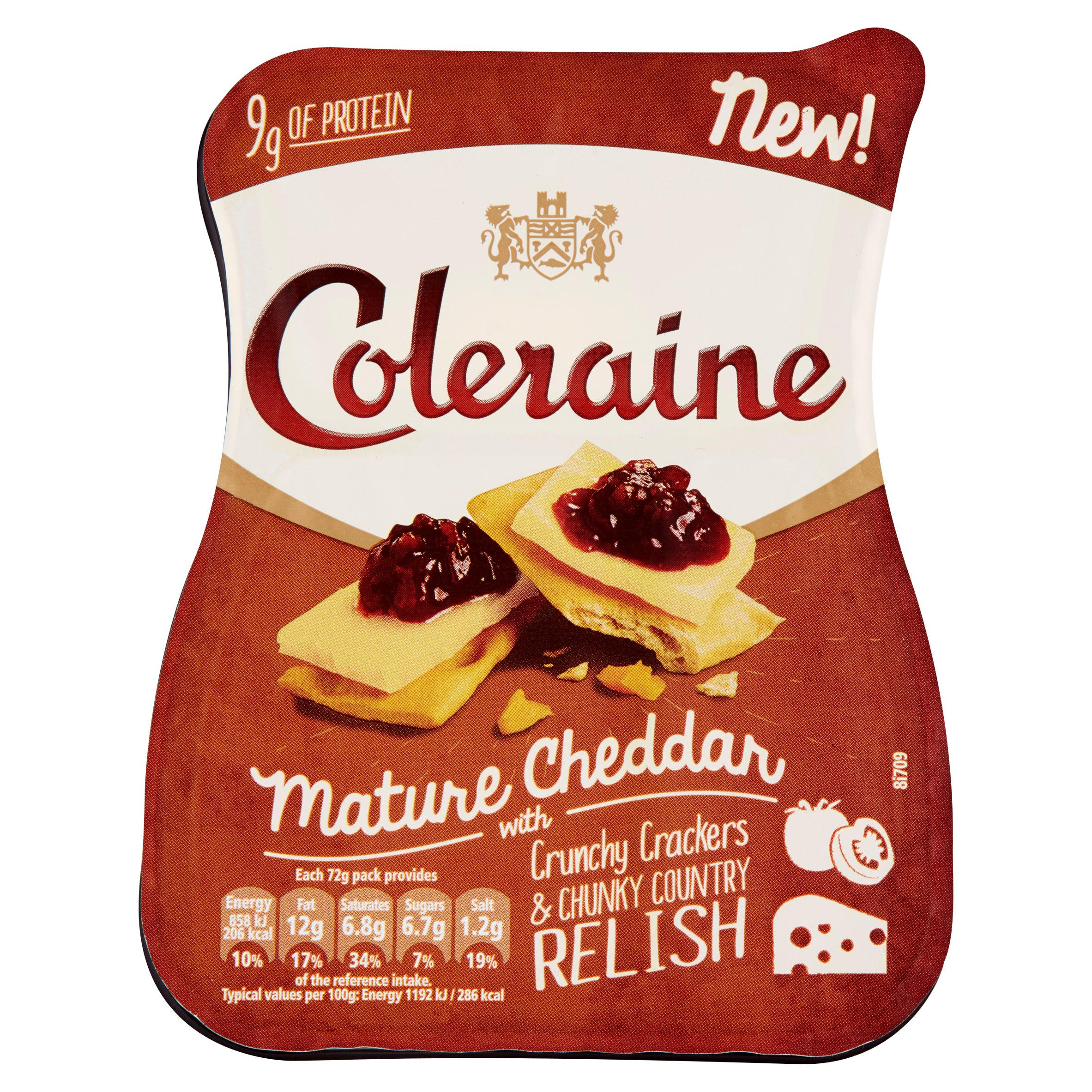 Coleraine Mature Cheddar with Crunchy Crackers & Chunky Country Relish 72g