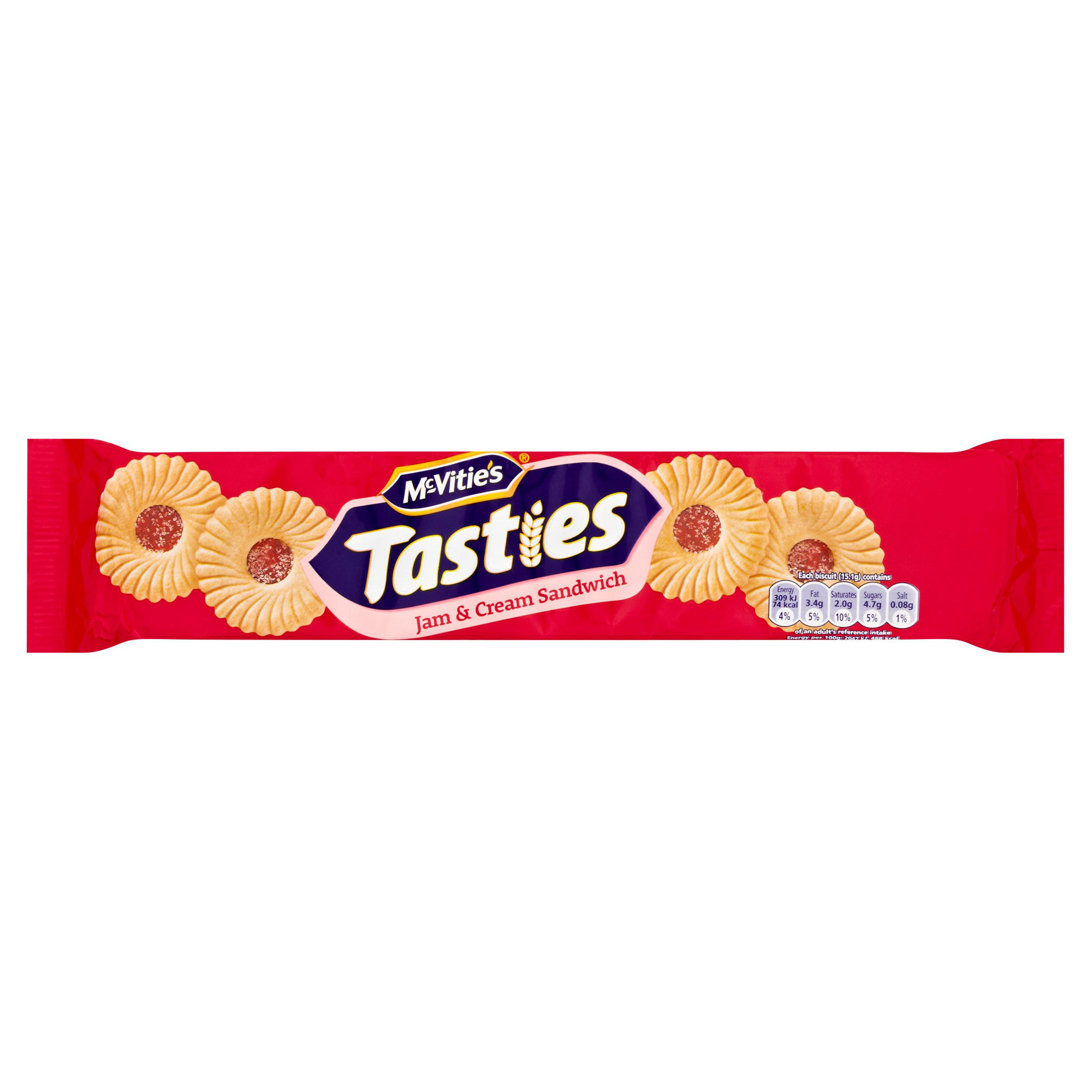McVitie's Tasties Jam & Cream Sandwich Biscuits 150g