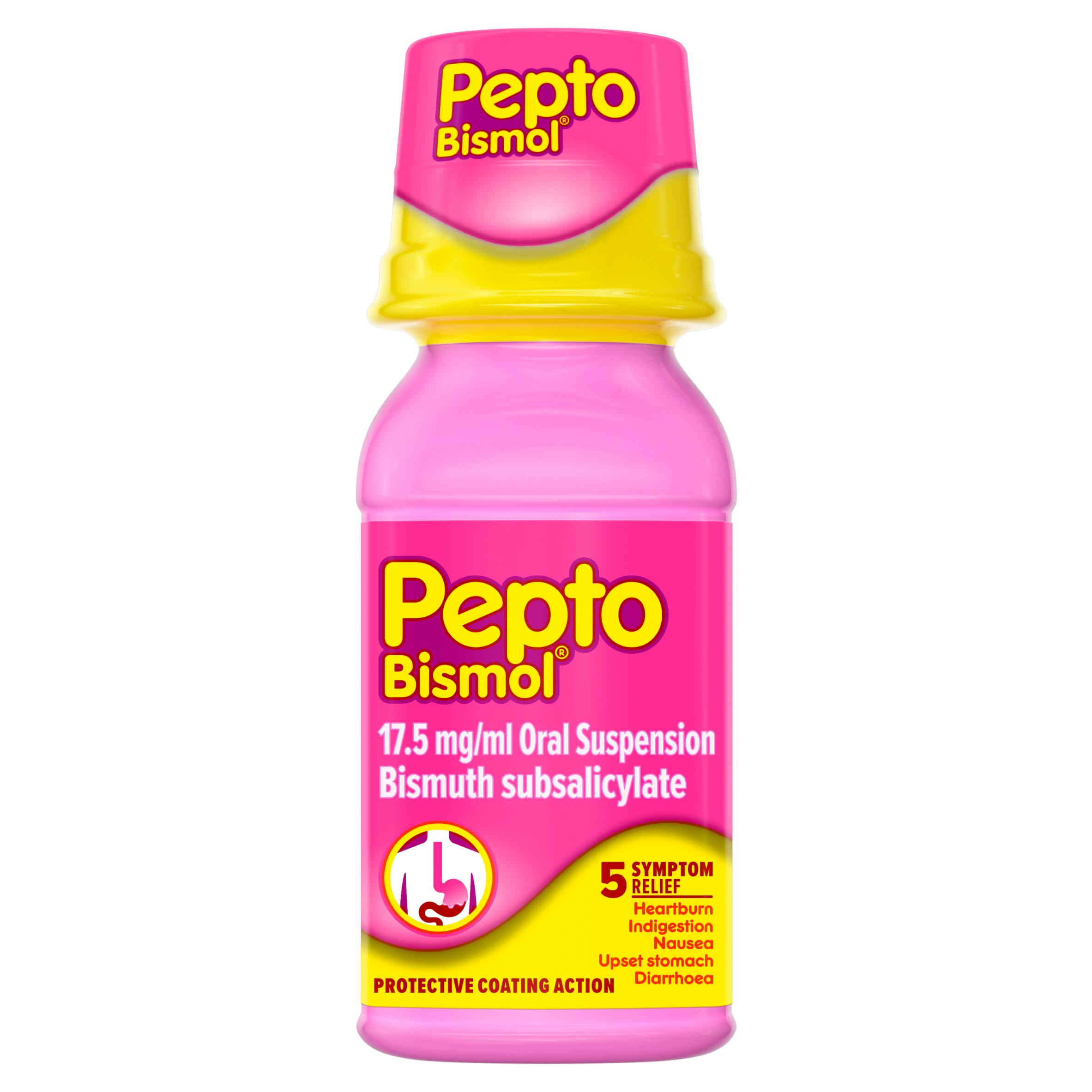 Pepto-Bismol For 5 Symptom Stomach Relief 120ml