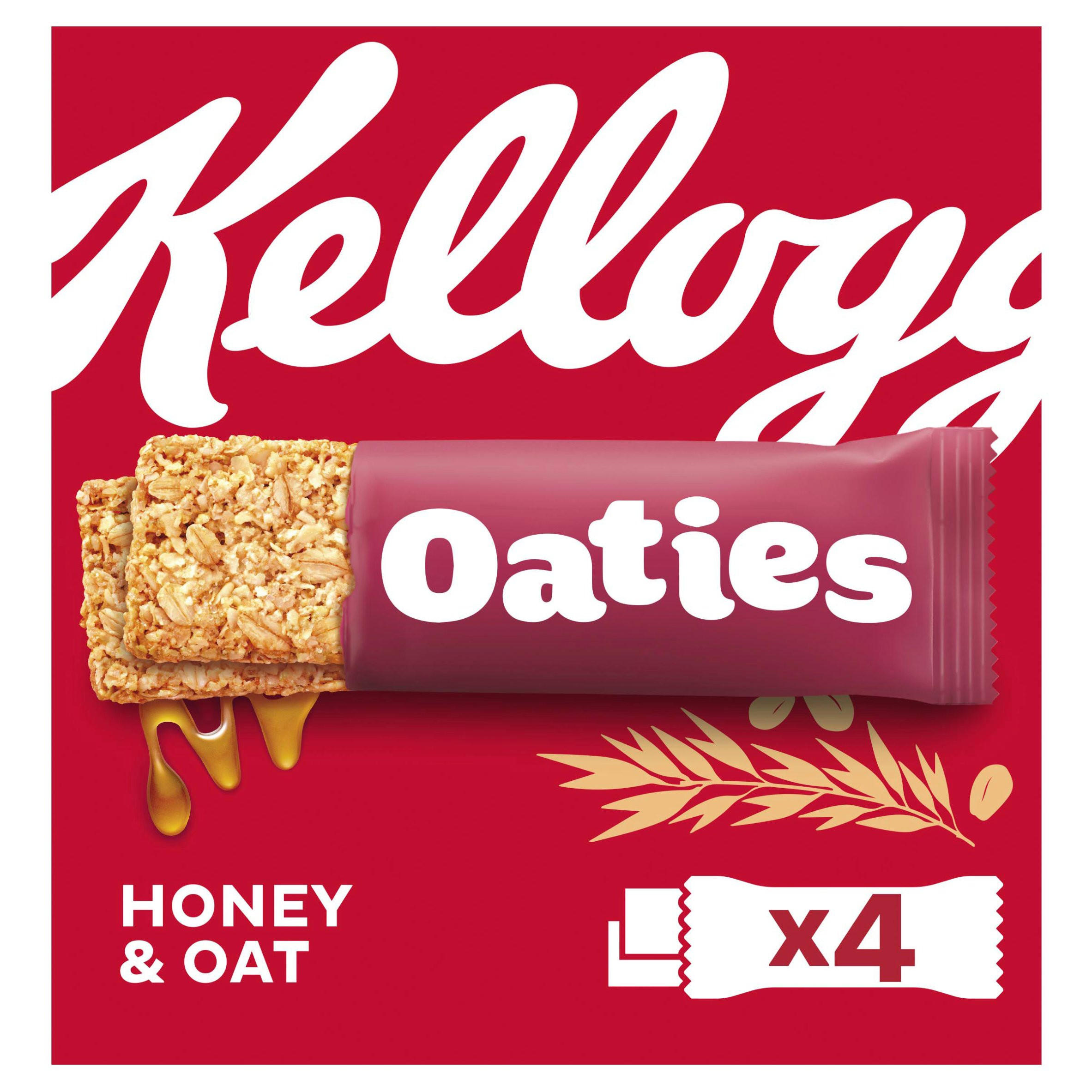 Kellogg's Oaties Honey & Oat snack bar 4x40g