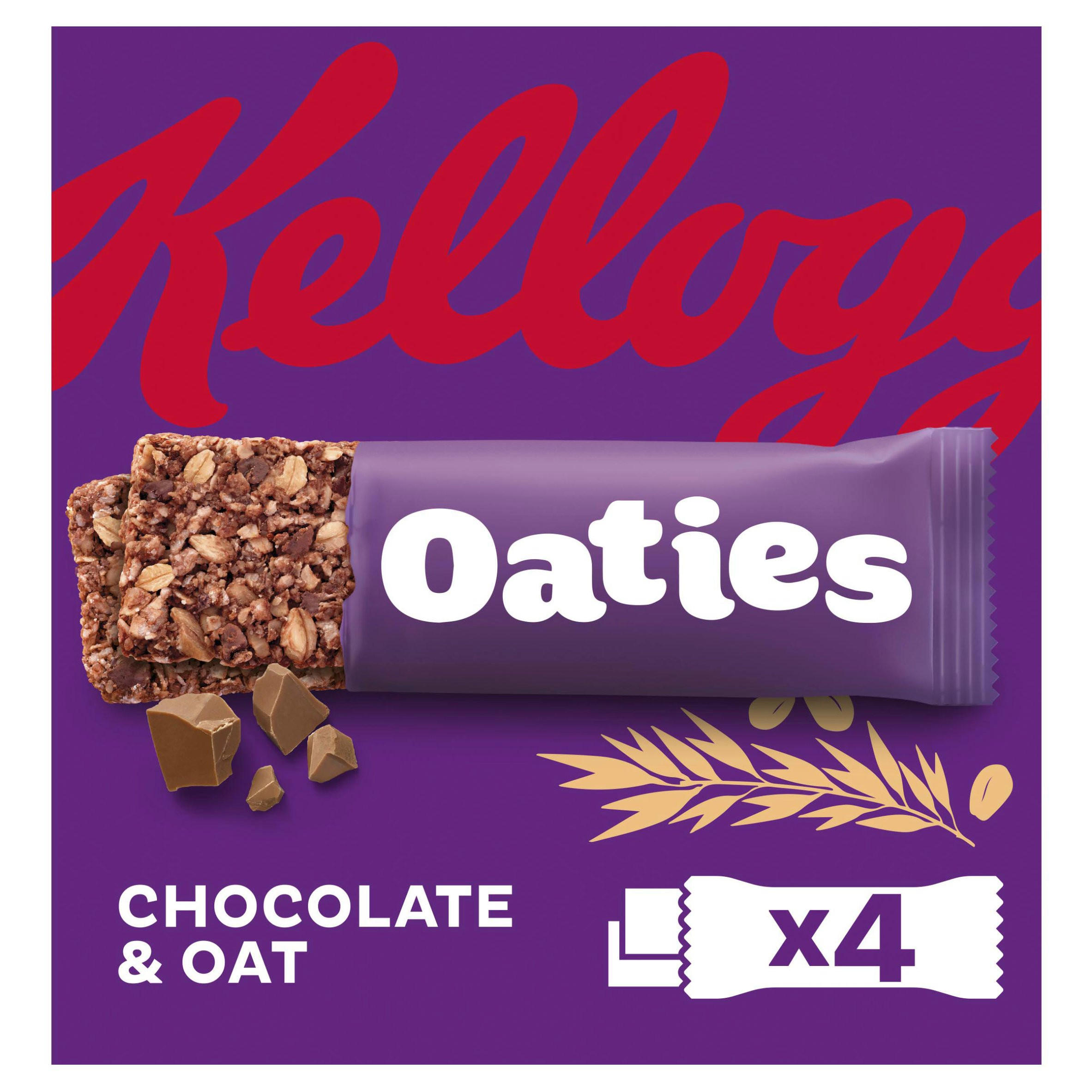 Kellogg's Oaties Chocolate & Oat snack bars 4x40g