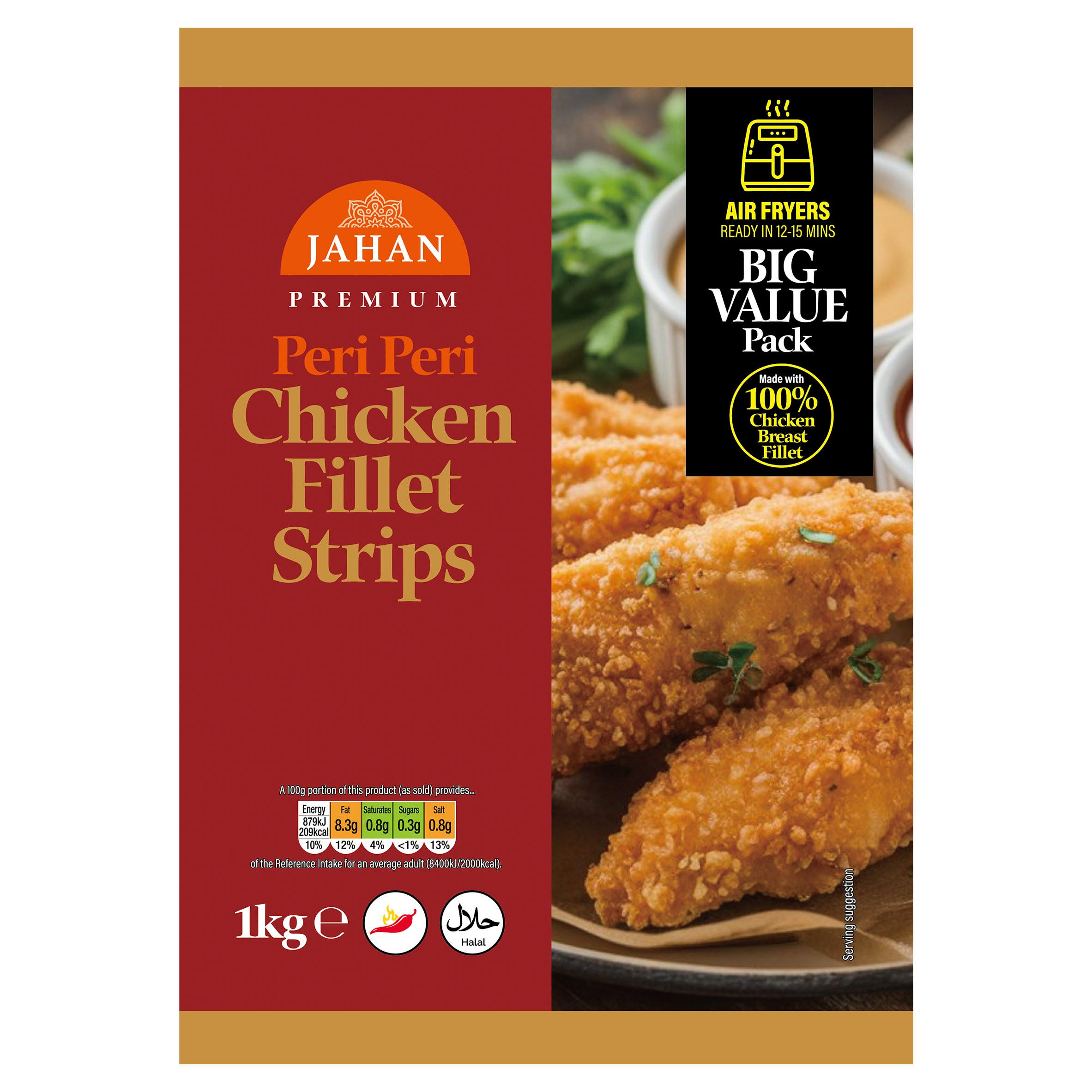 Jahan Premium Peri Peri Chicken Fillet Strips 1kg