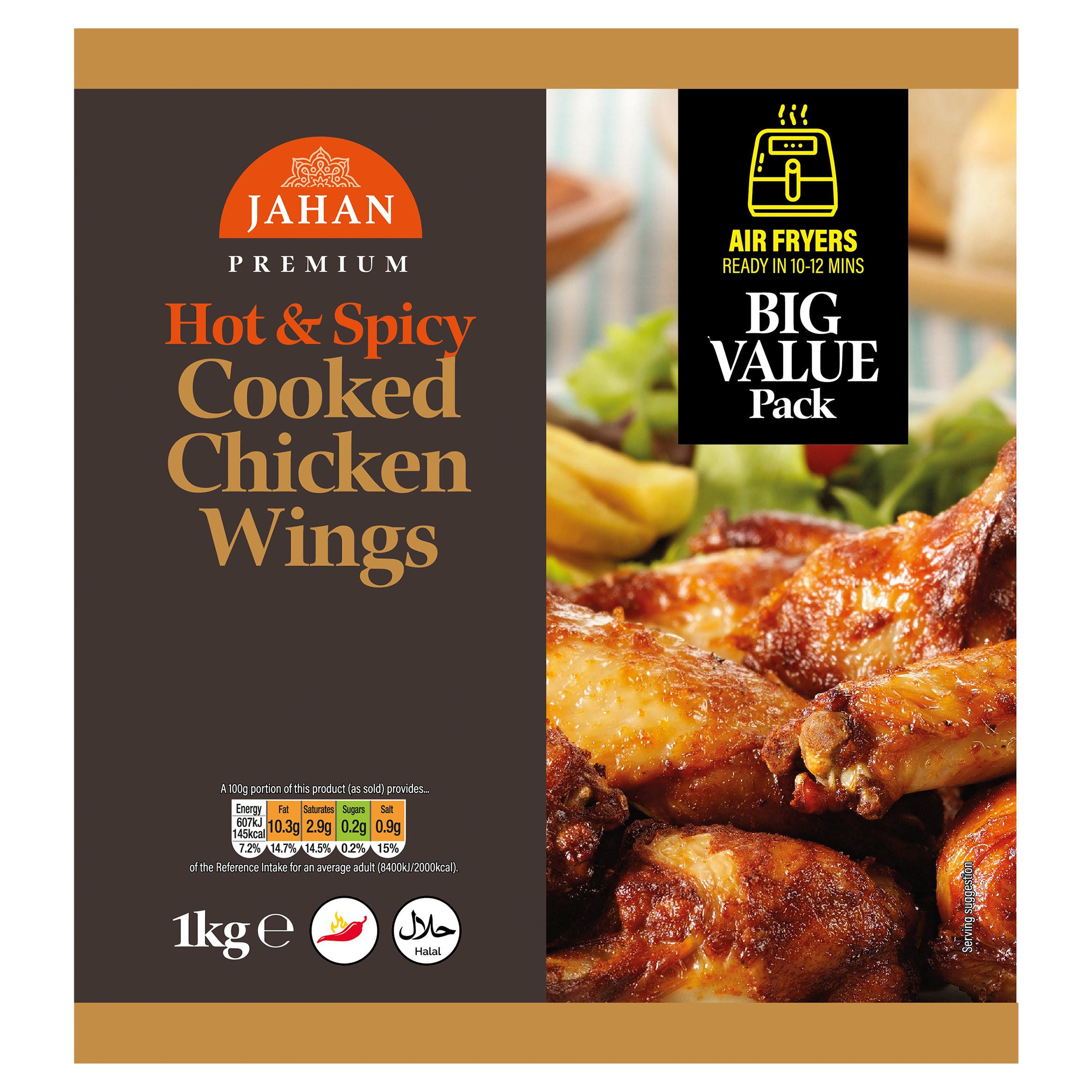 Jahan Premium Hot & Spicy Cooked Chicken Wings 1kg