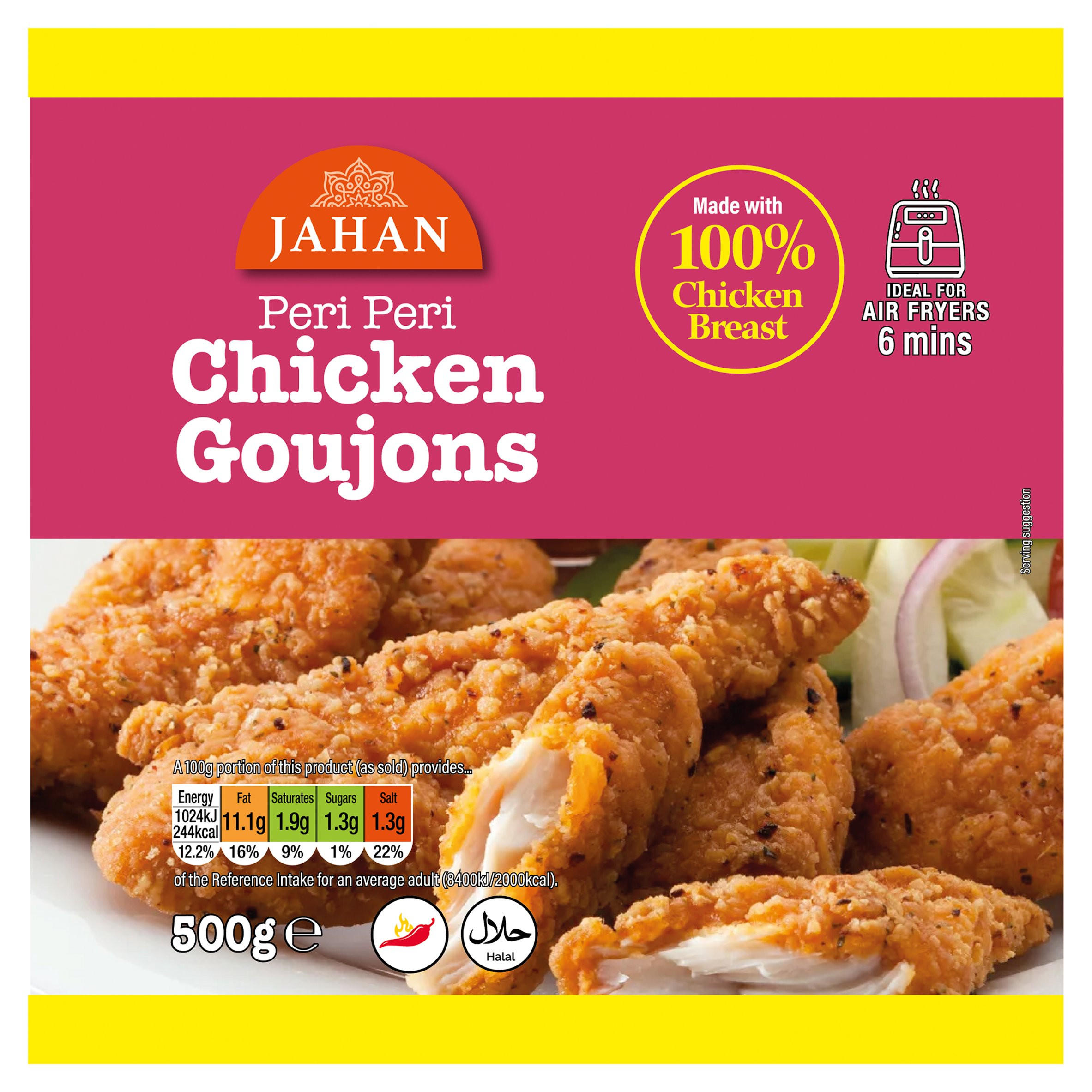 Jahan Peri Peri Chicken Goujons 500g