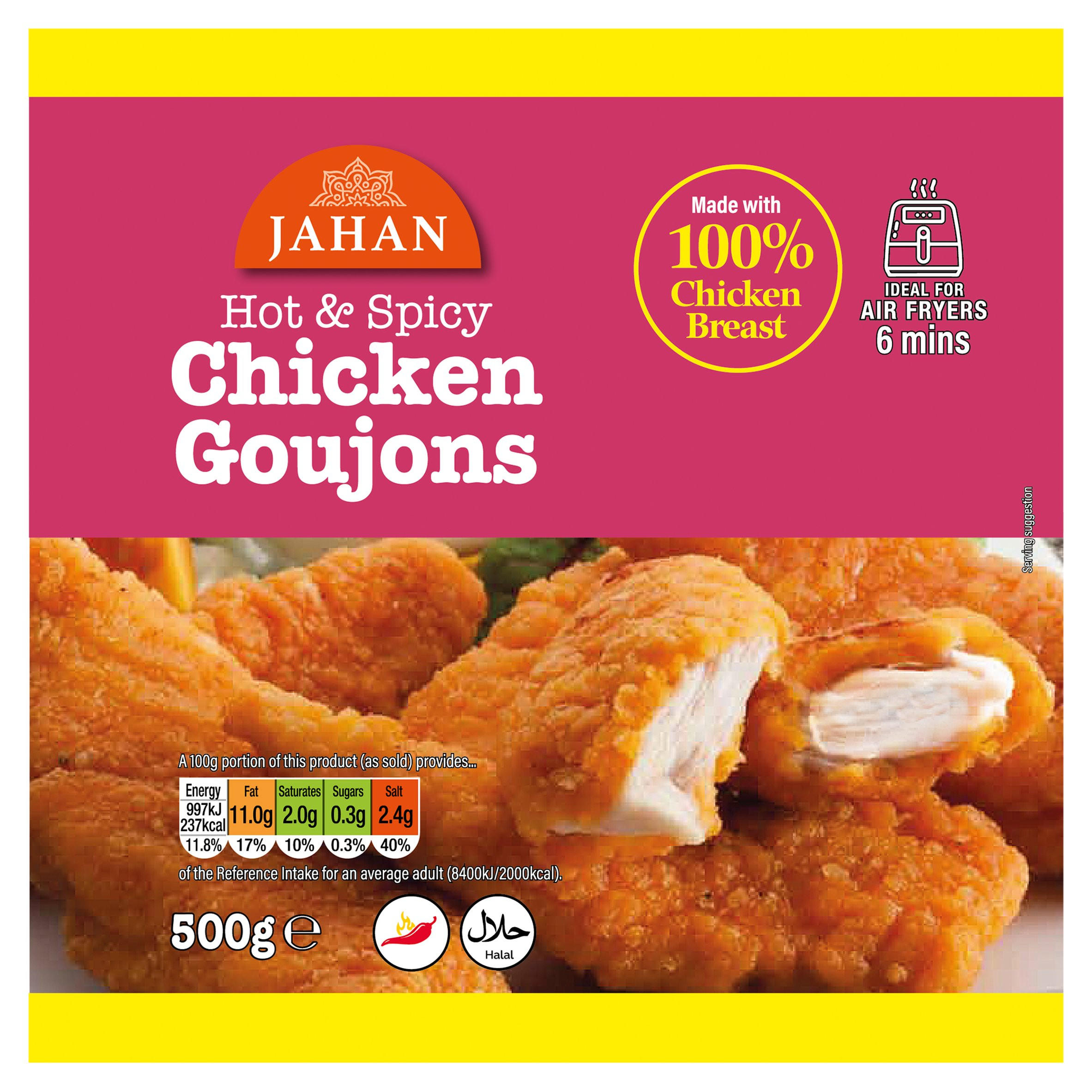 Jahan Hot & Spicy Chicken Goujons 500g