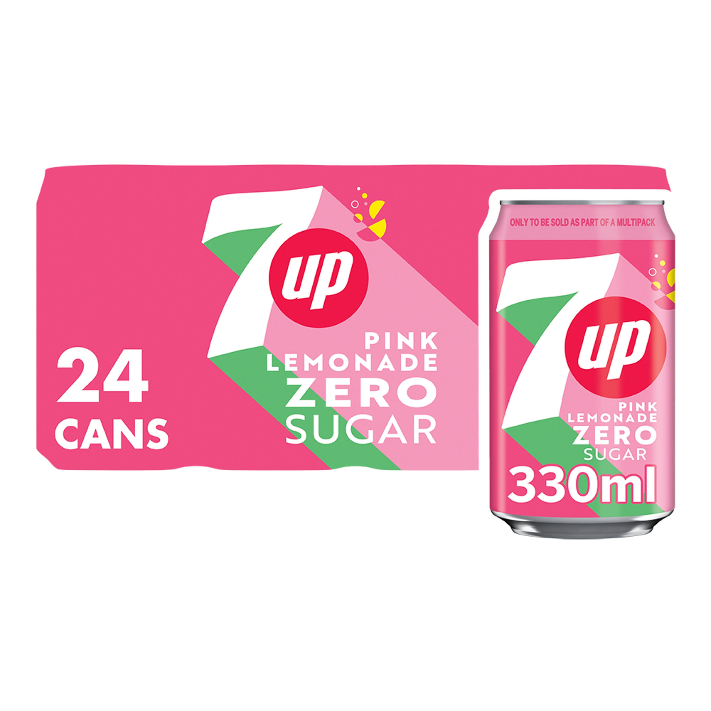 7Up Pink Lemonade Zero Sugar Cans 24 x 330ml
