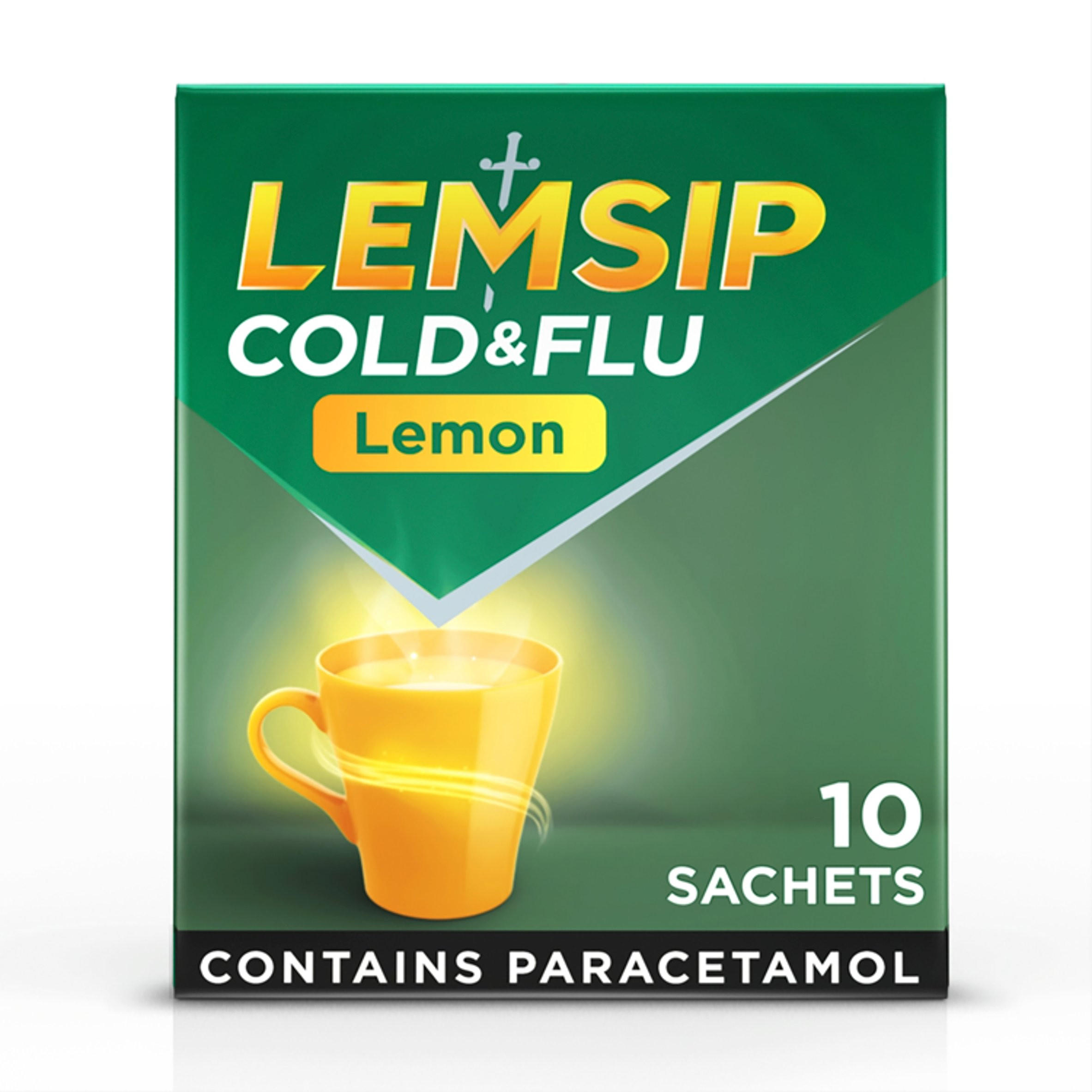 Lemsip Cold & Flu Lemon 10 Sachets
