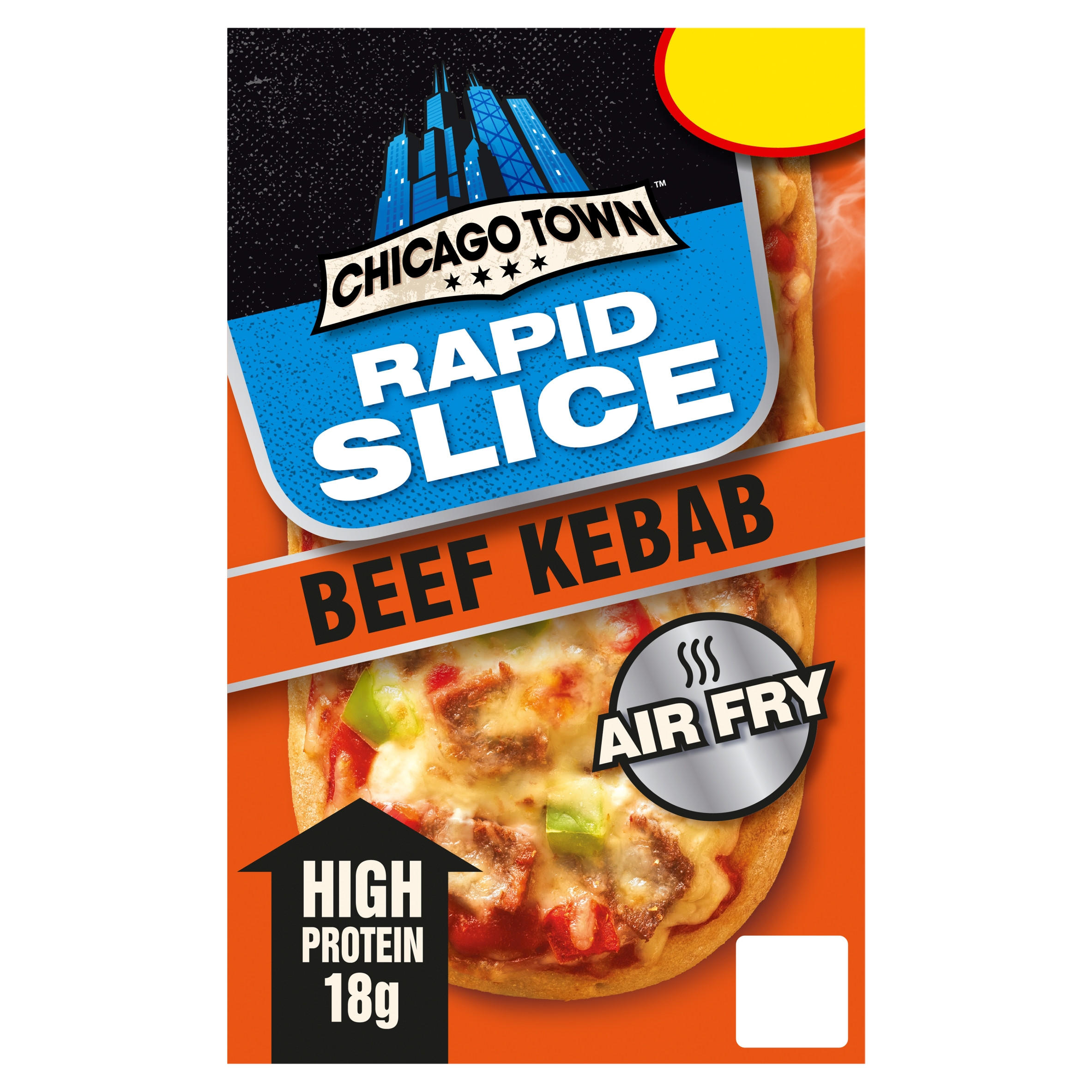 Chicago Town Rapid Slice Beef Kebab Pizza Stonebaked Crust 140g