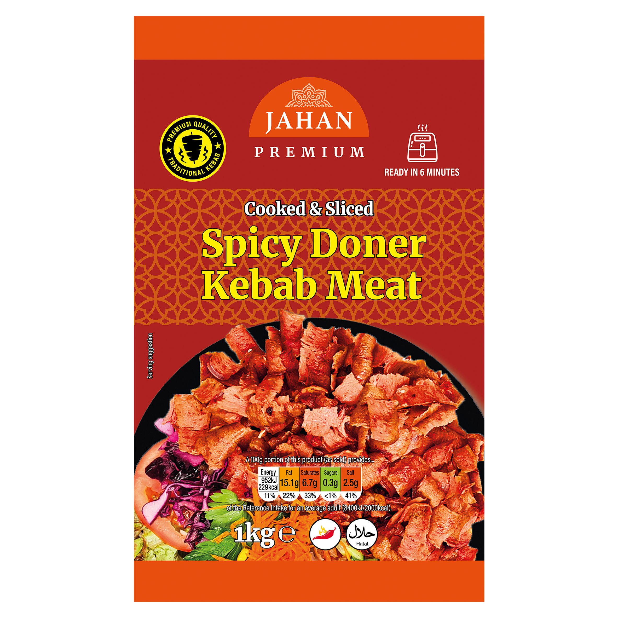 Jahan Premium Spicy Doner Kebab Meat 1kg