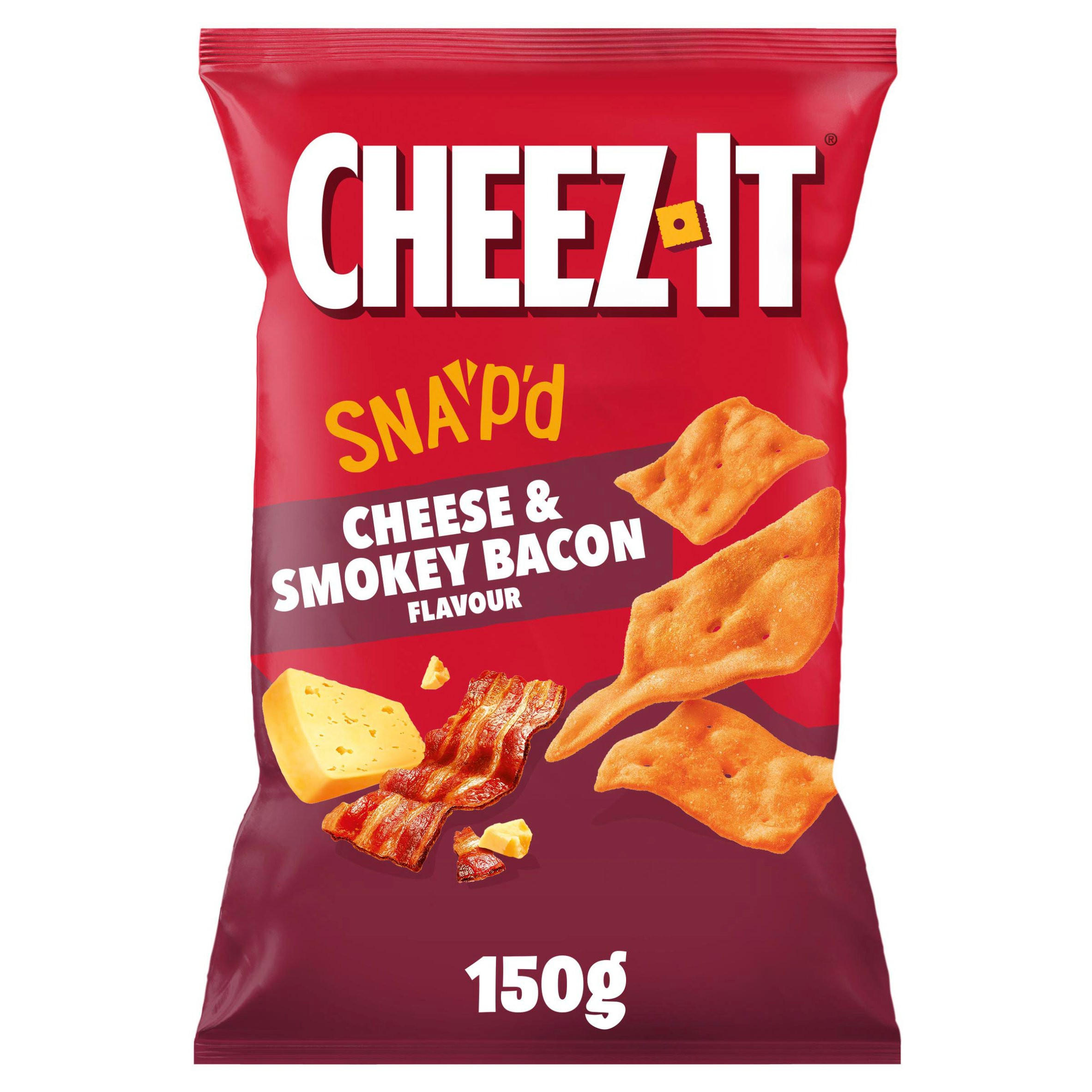 Cheez-it Cheese & Smokey Bacon flavour Thin & Crispy Baked Snacks 150g