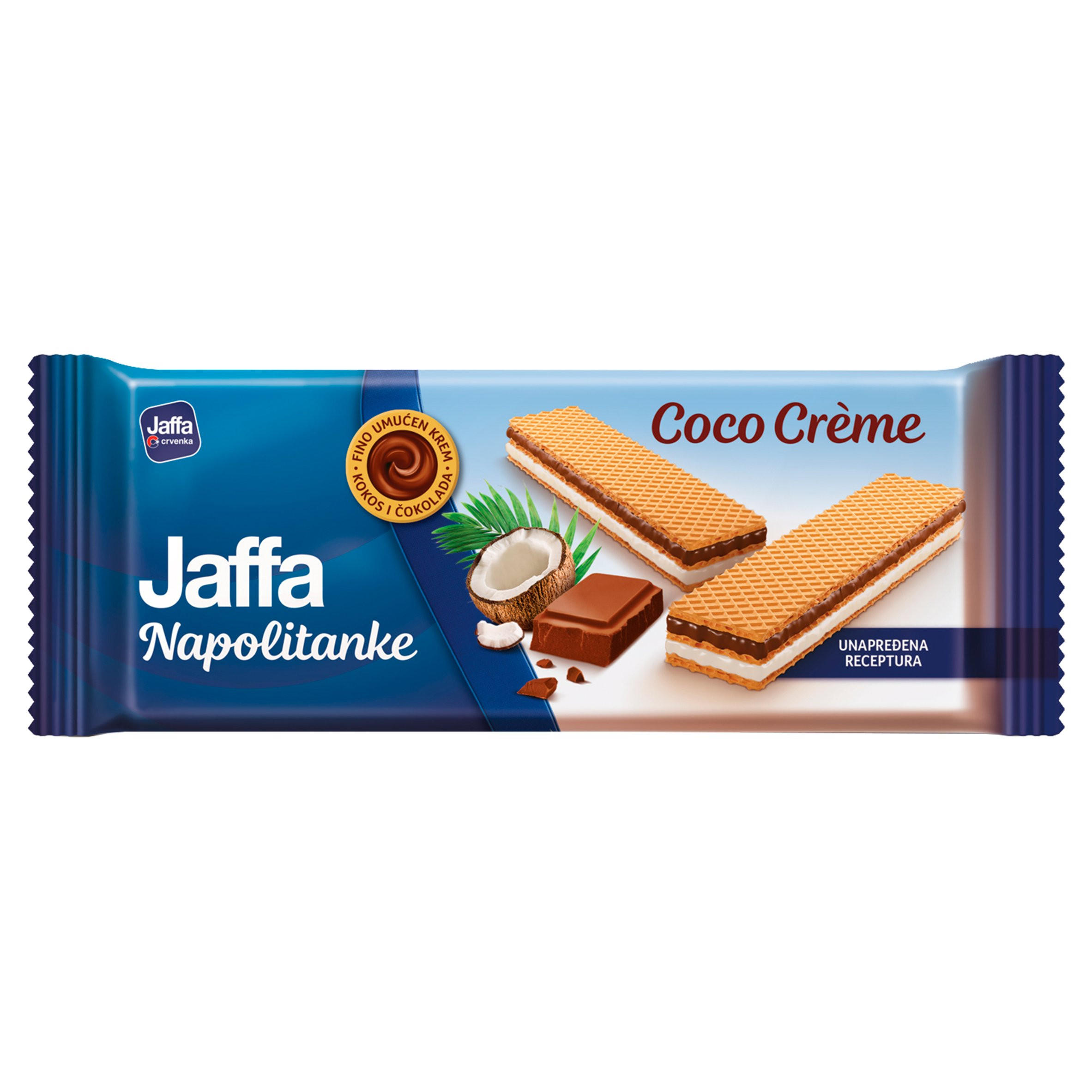 Jaffa Napolitanke Coconut Creme Wafer Biscuits 160g