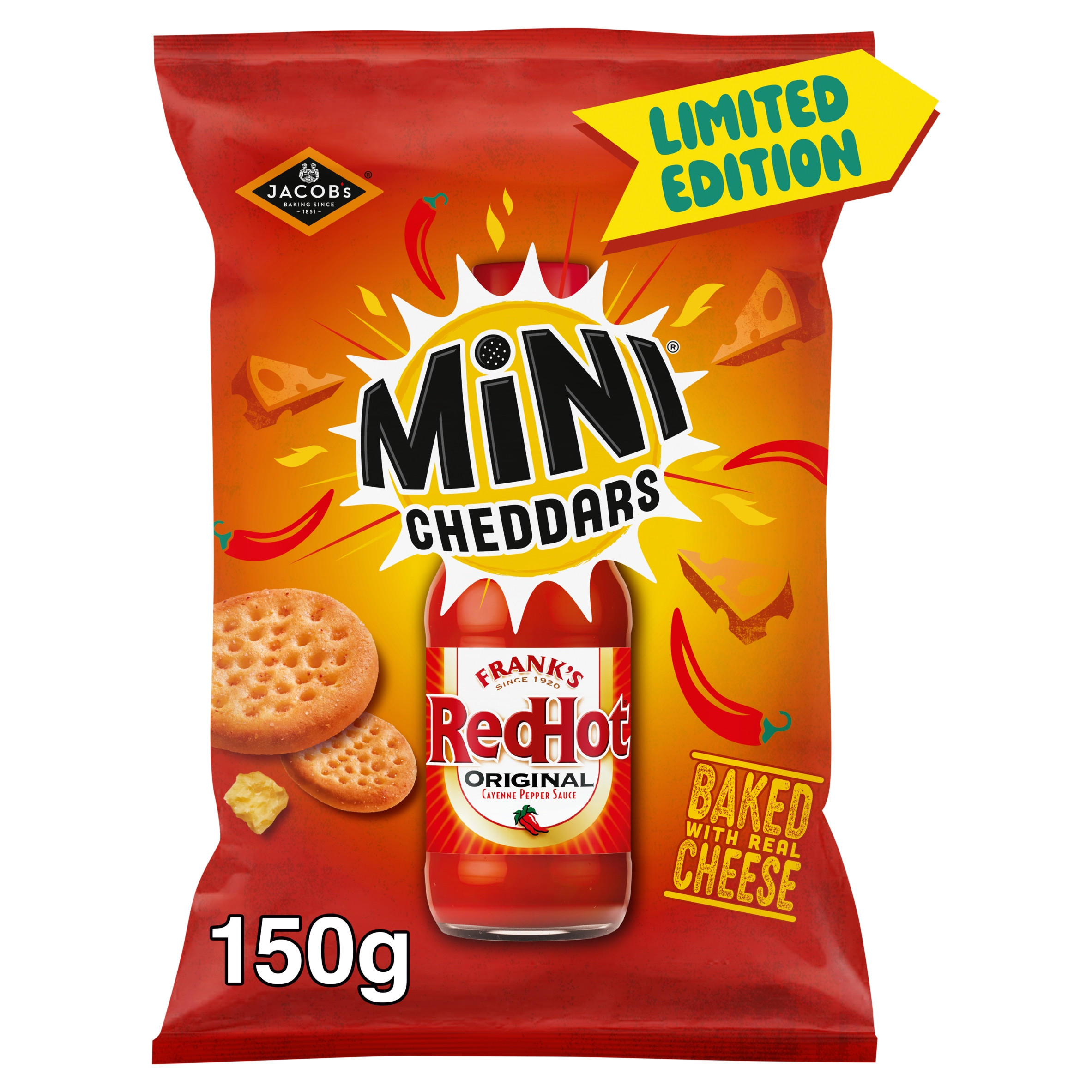 Jacob's Crinklys Frank’s RedHot 150g