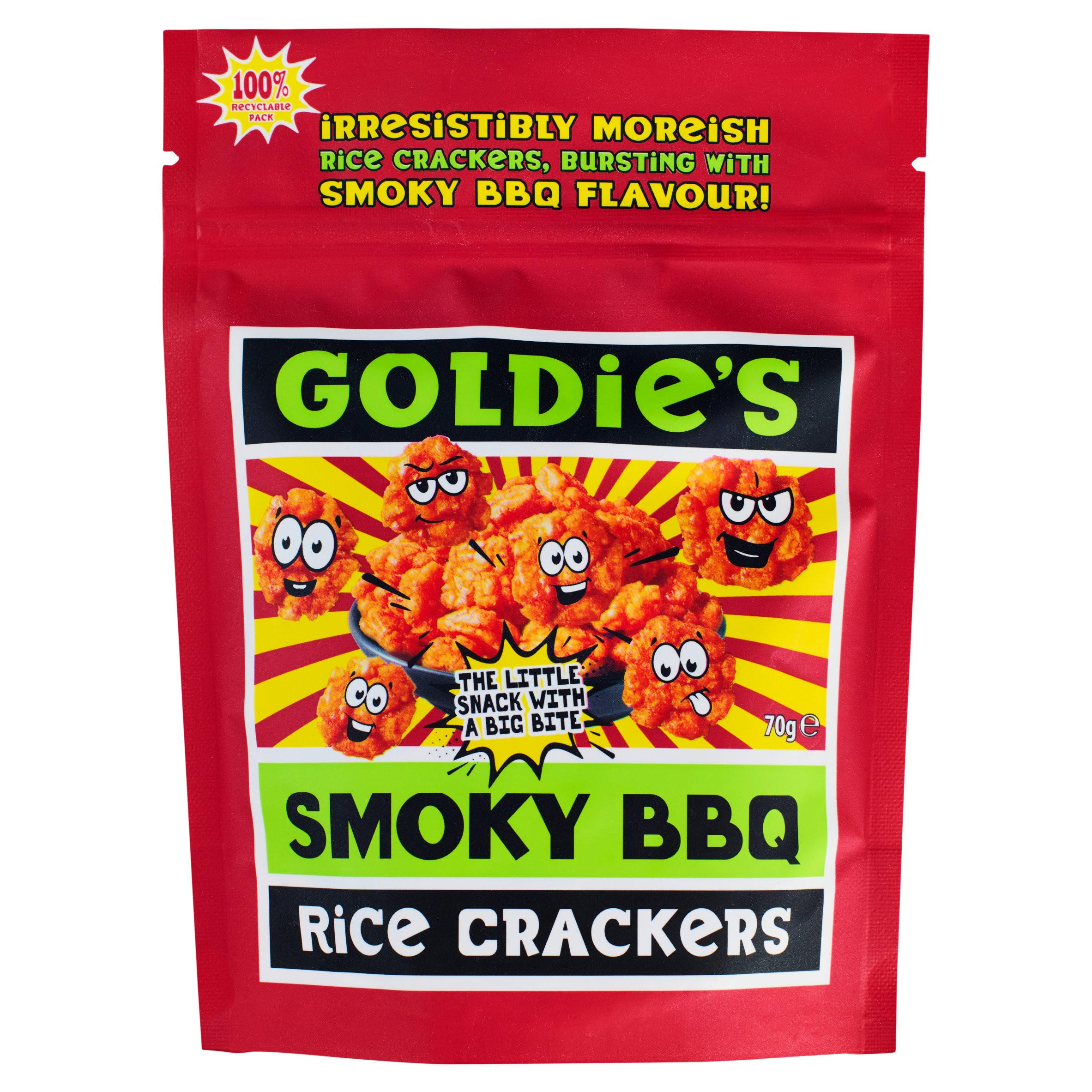 Goldie's Smoky BBQ Rice Crackers 70g
