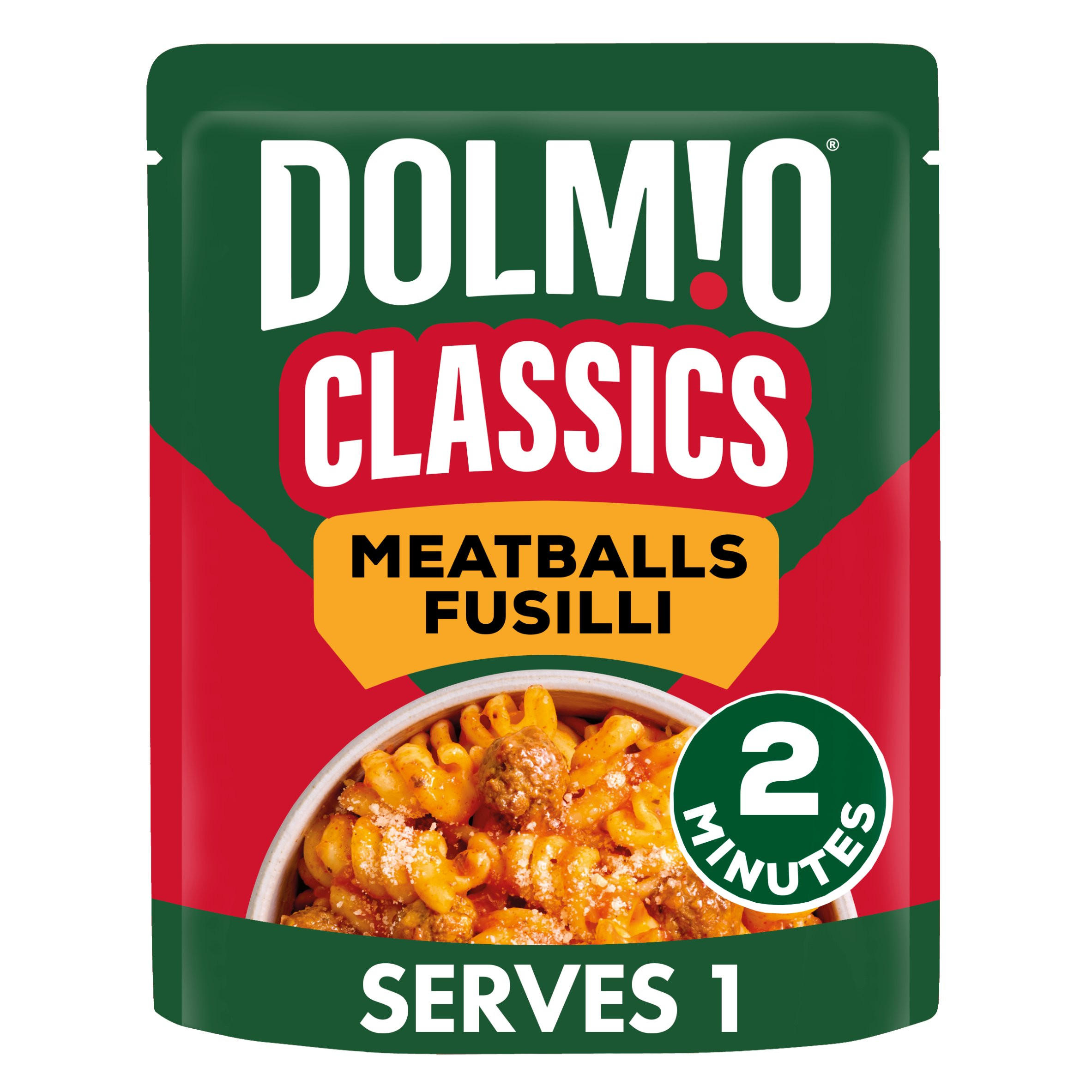 Dolmio Classics Meatballs Fusilli Pasta Ready Meal 250g