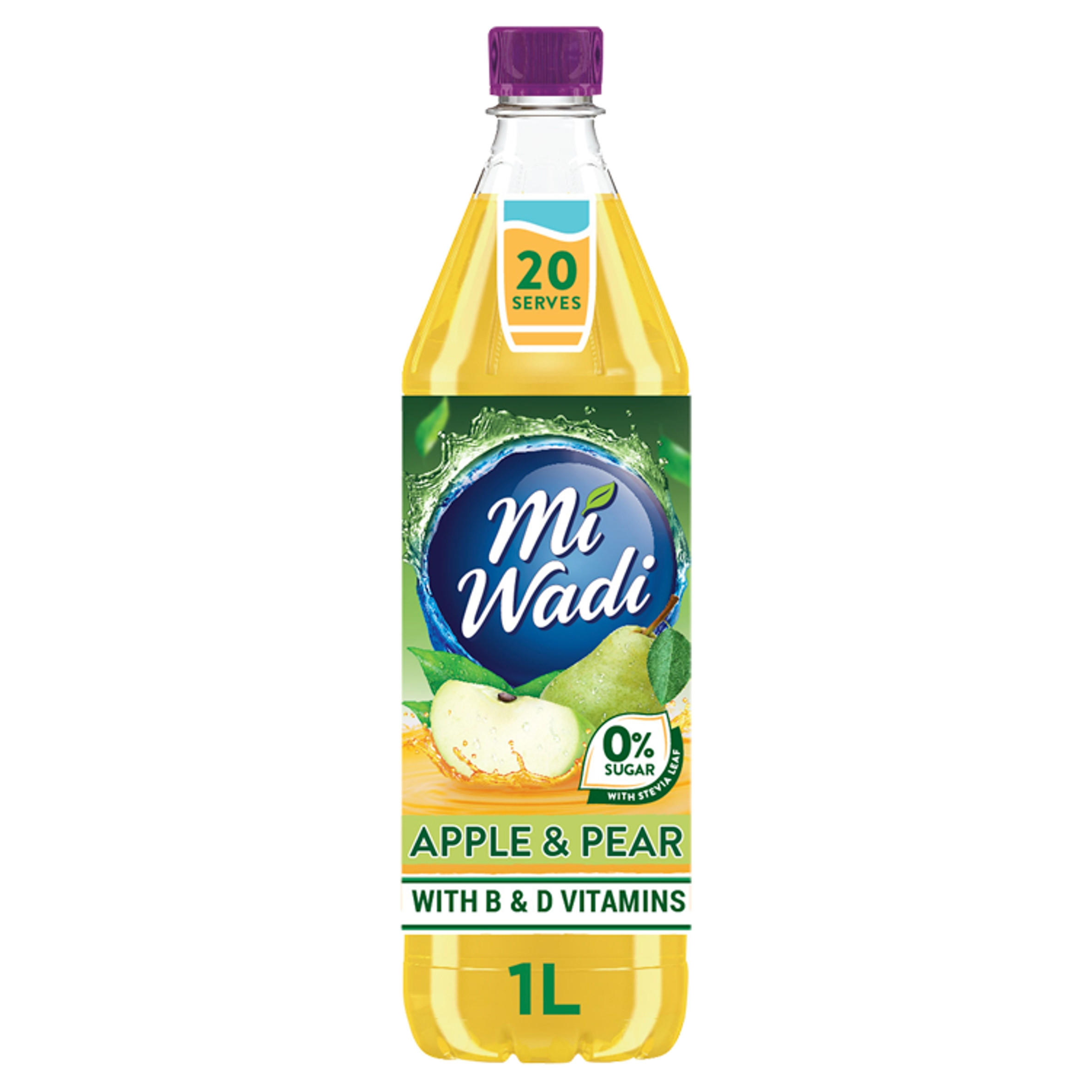 MiWadi Apple and Pear 0% Sugar Squash 1L