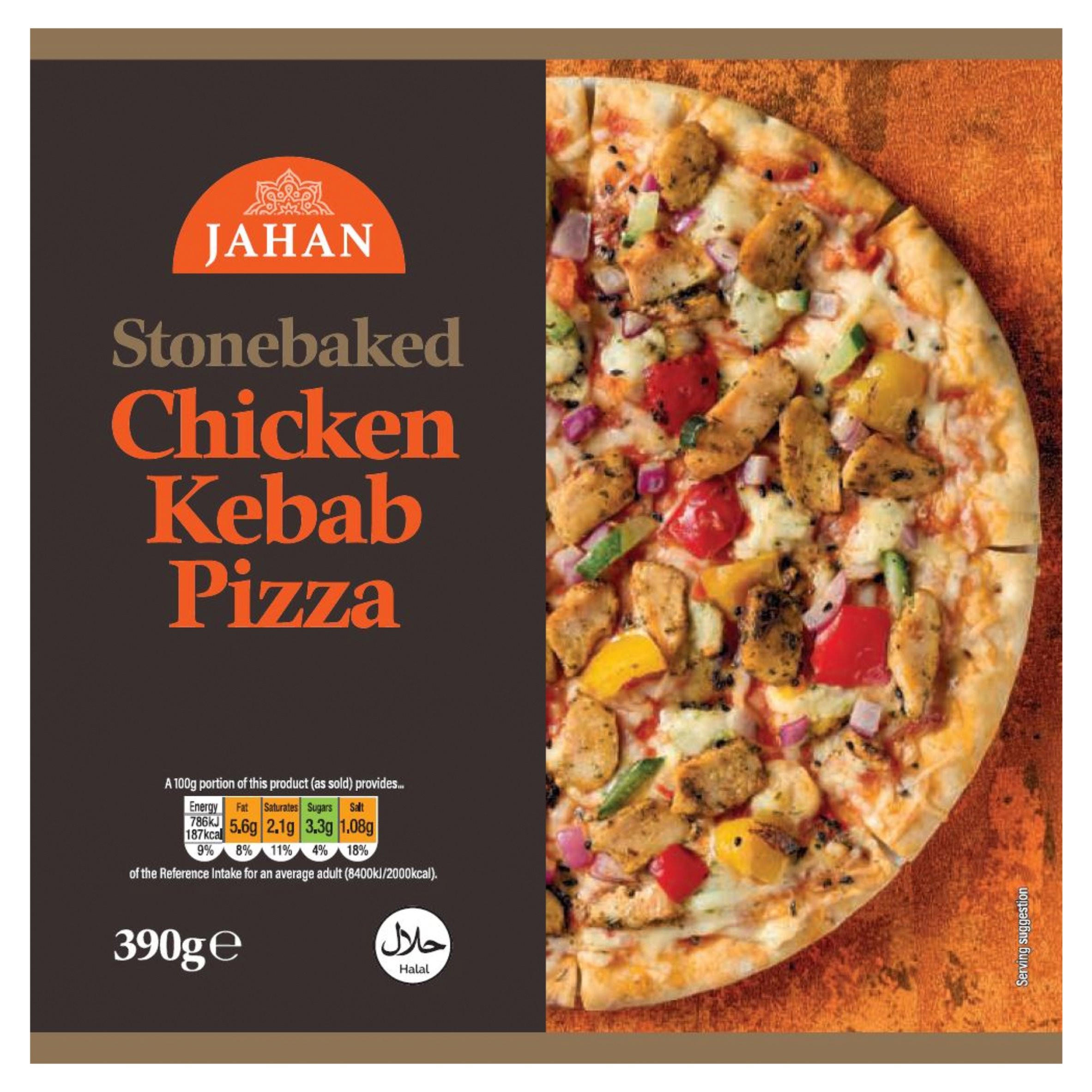 Jahan Stonebaked Chicken Kebab Pizza 390g