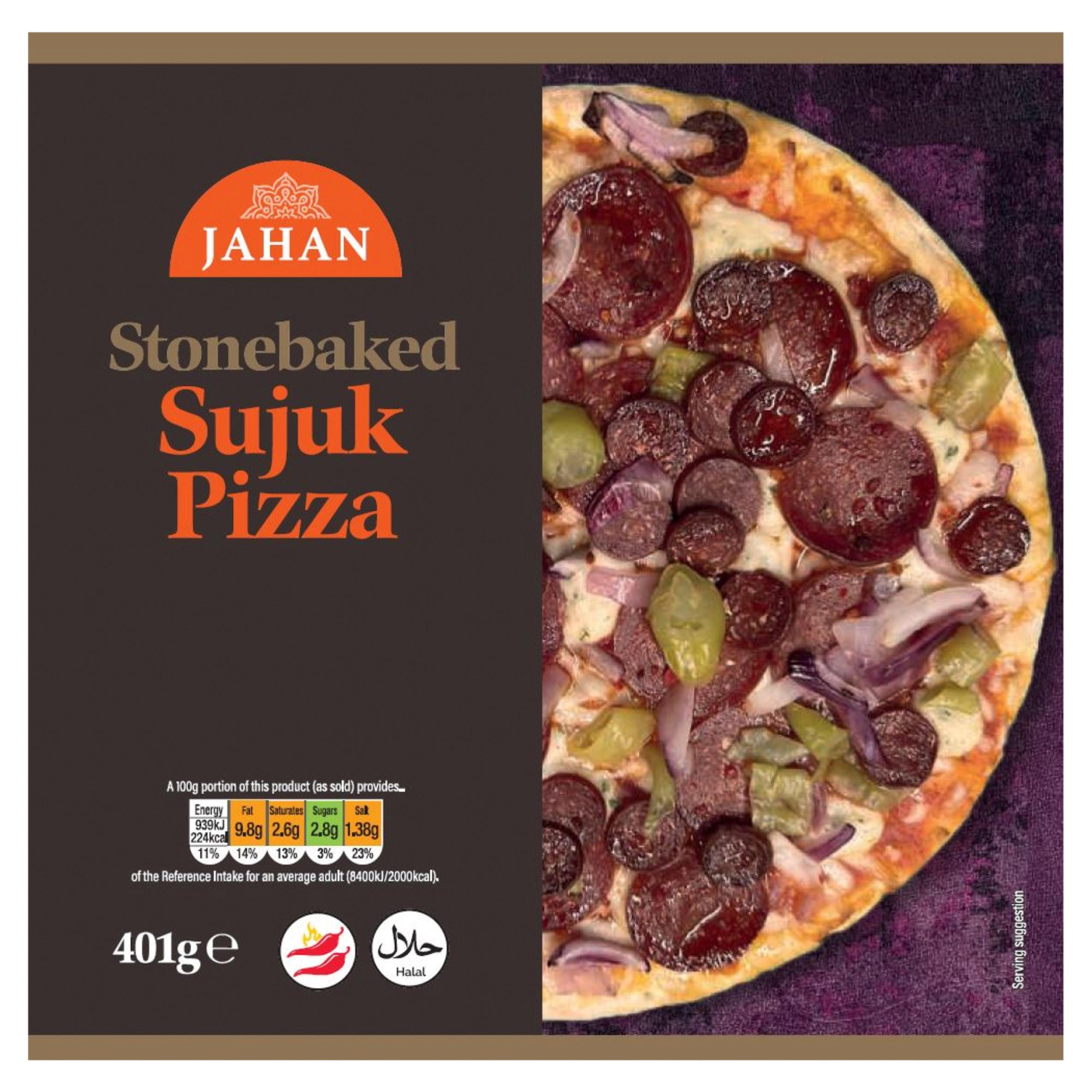 Jahan Stonebaked Sujuk Pizza 401g