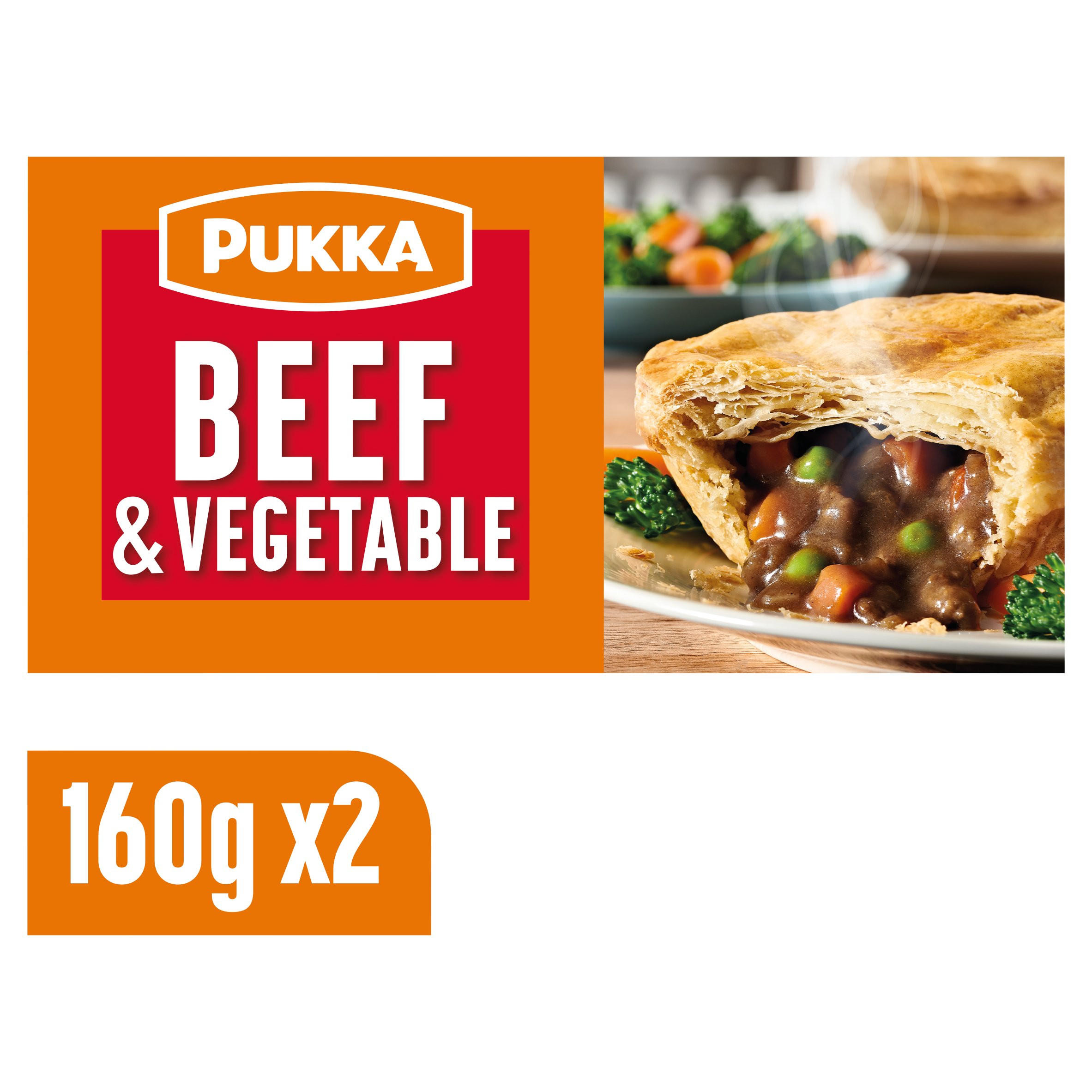 Pukka 2 Beef & Vegetable Pies