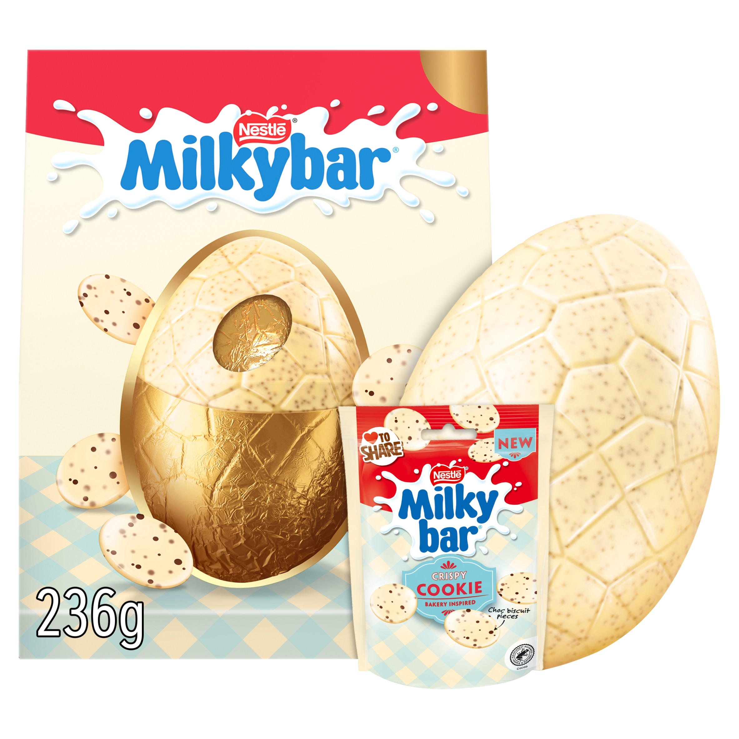 Milkybar Crispy Cookie White Chocolate Giant Easter Egg 236g