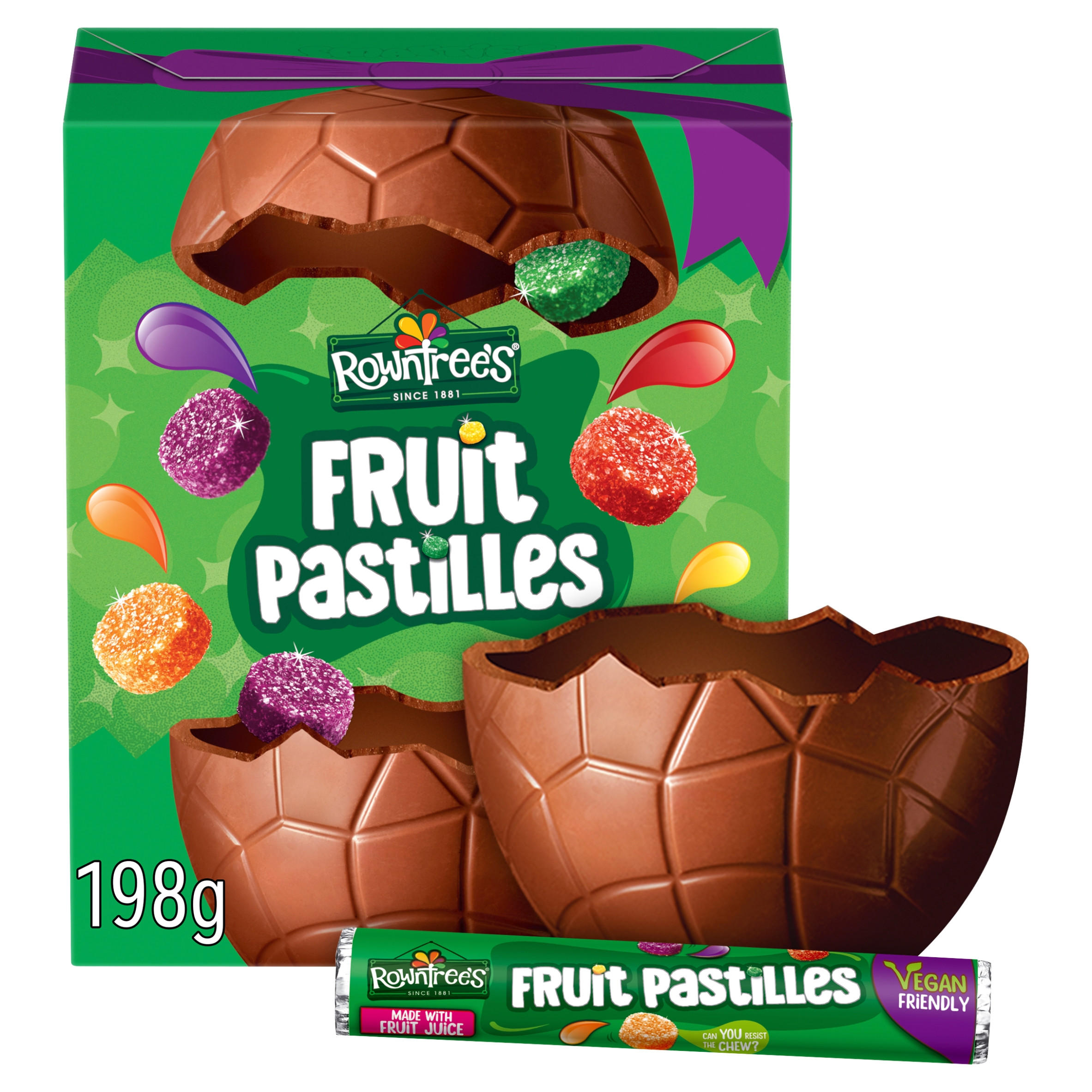 Rowntree's Fruit Pastilles Milk Chocolate Large Easter Egg 198g