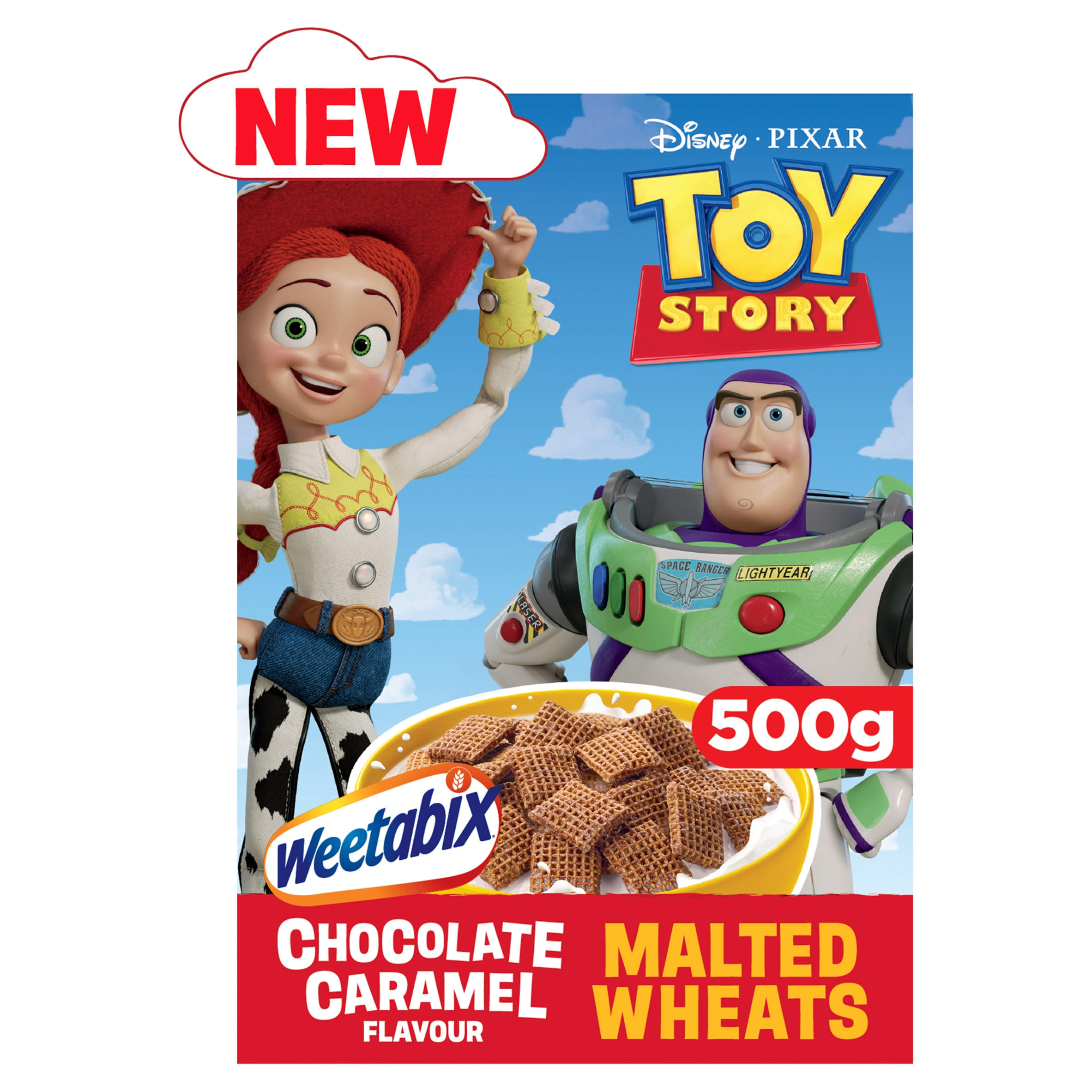 Weetabix Disney Pixar Toy Story Chocolate Caramel Flavour Malted Wheats 500g