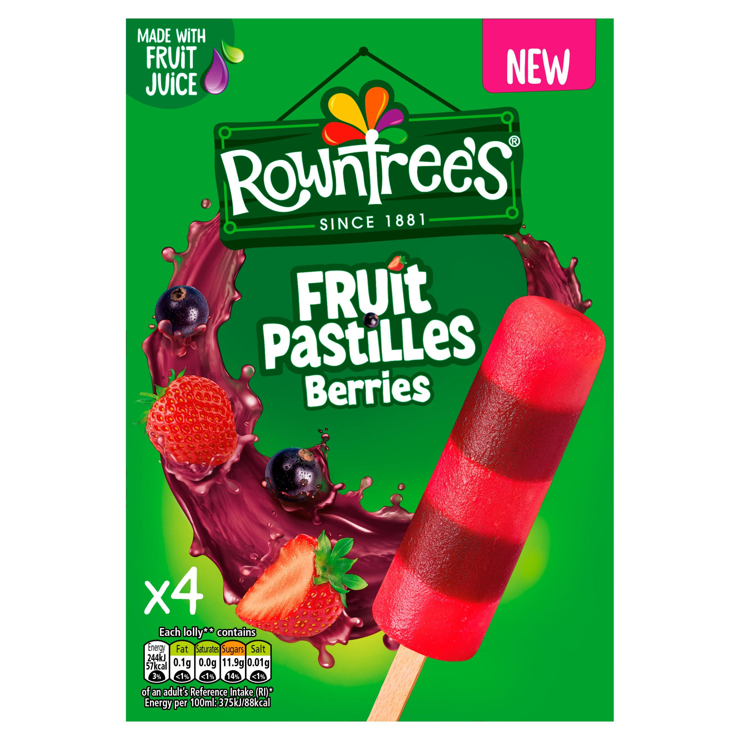 Rowntree's Fruit Pastilles Berries 260ml (4 x 65ml)