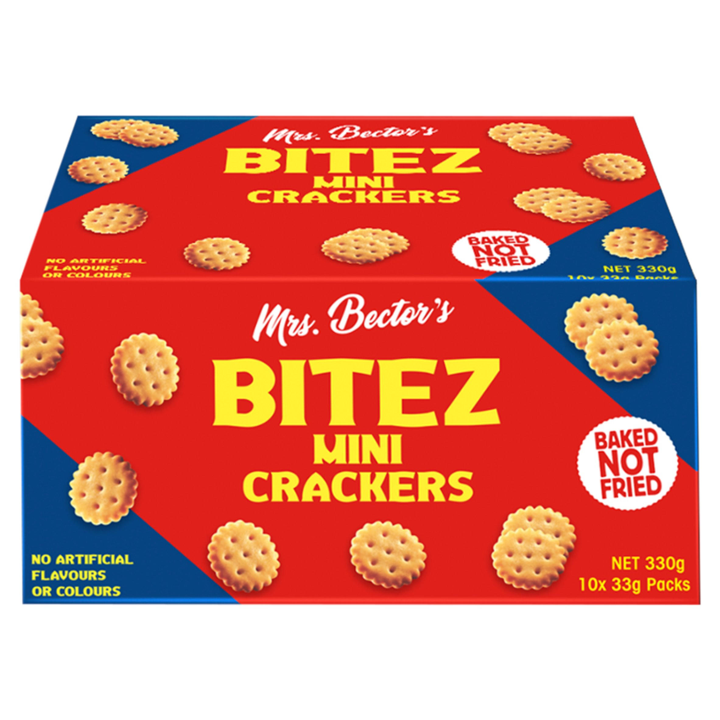 Mrs. Bector's Bitez Mini Crackers 330g (10 x 33g)