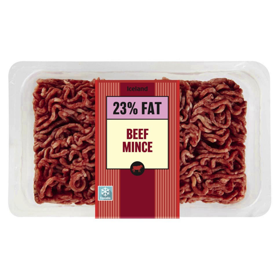 Iceland British Beef Mince 23% Fat 450g