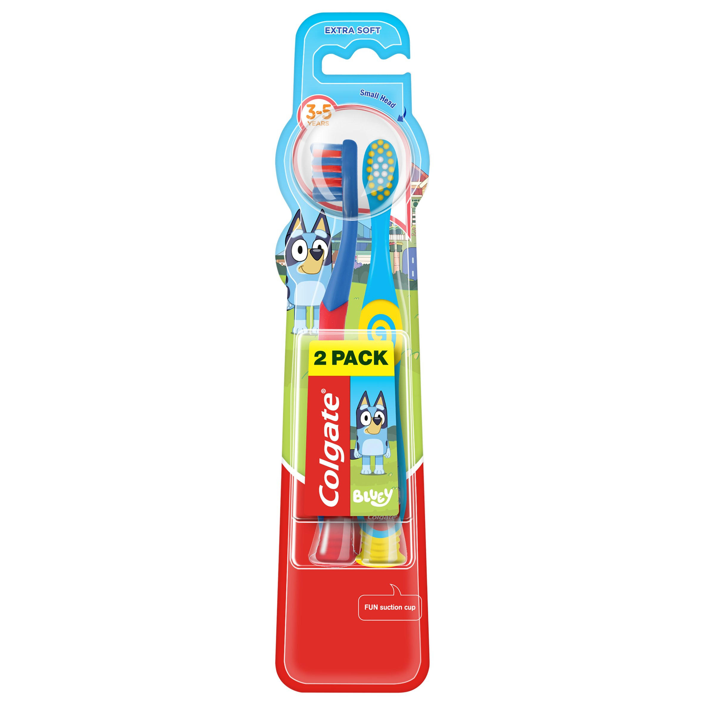 Colgate Kids 3-5 Years Bluey Extra Soft Manual Toothbrush x2