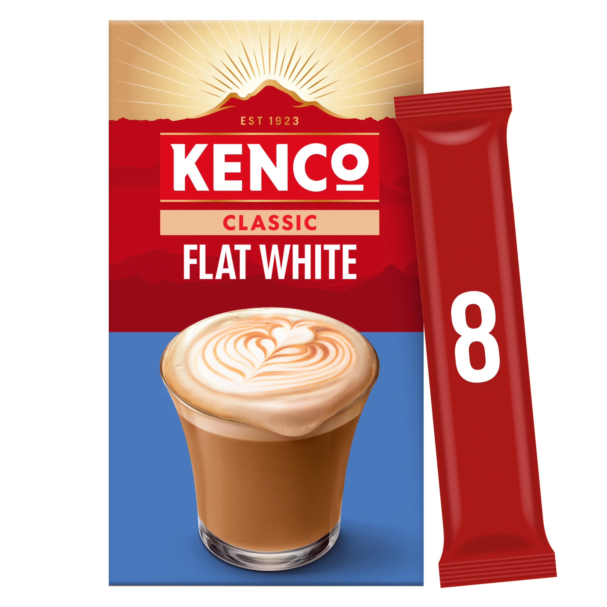 Kenco Flat White Instant Coffee Sachets x8