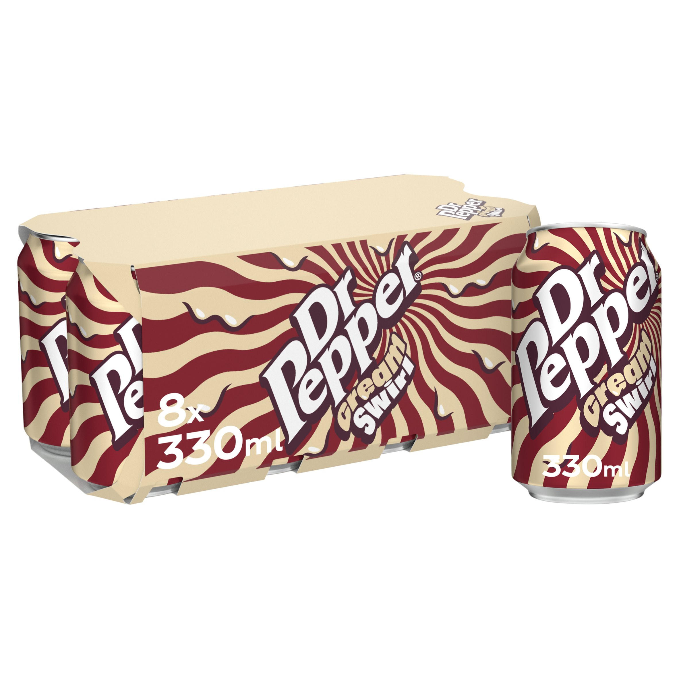 Dr Pepper Cream Swirl 8 x 330ml Cans