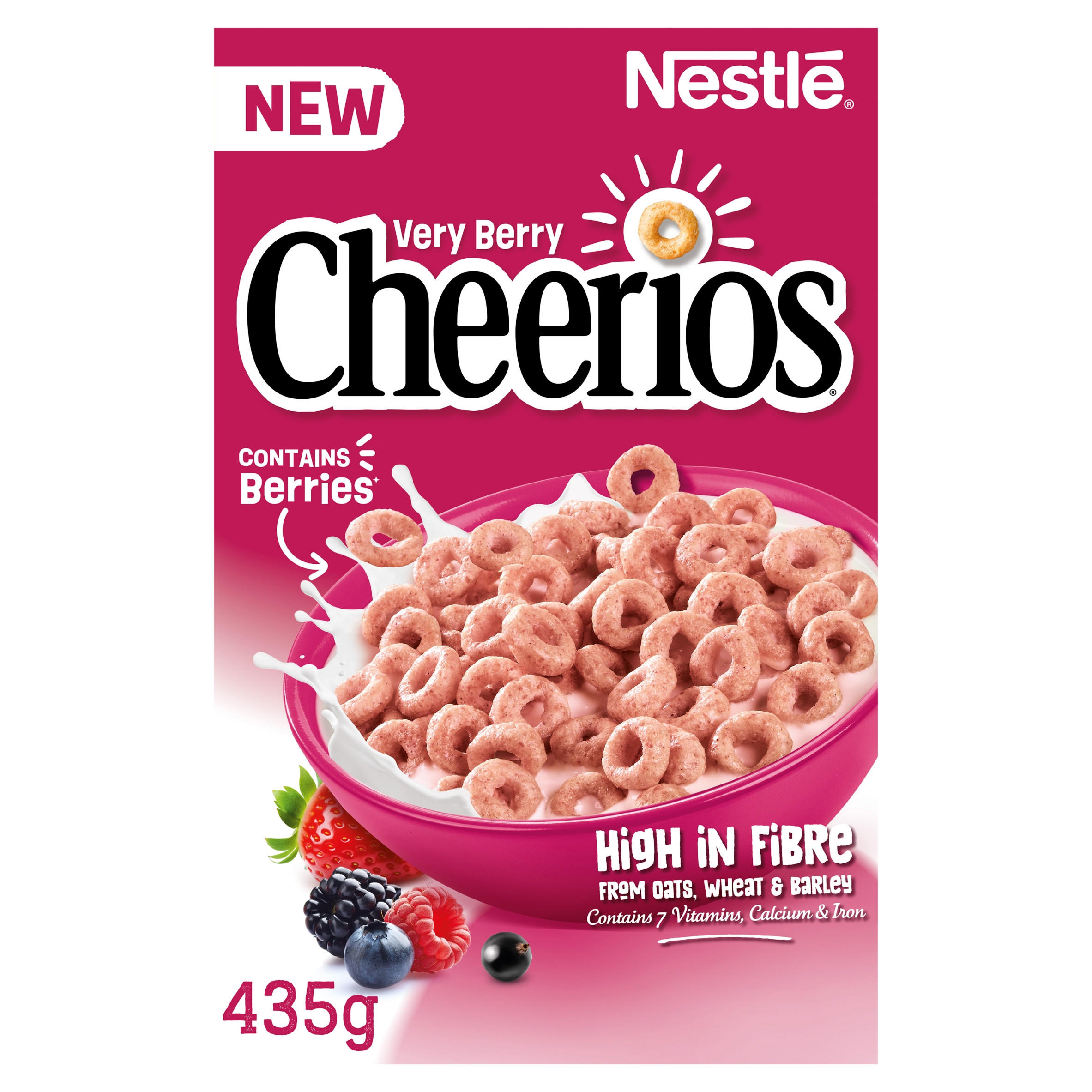 Nestlé Cheerios Very Berry Multigrain Hoop Breakfast Cereal 435g