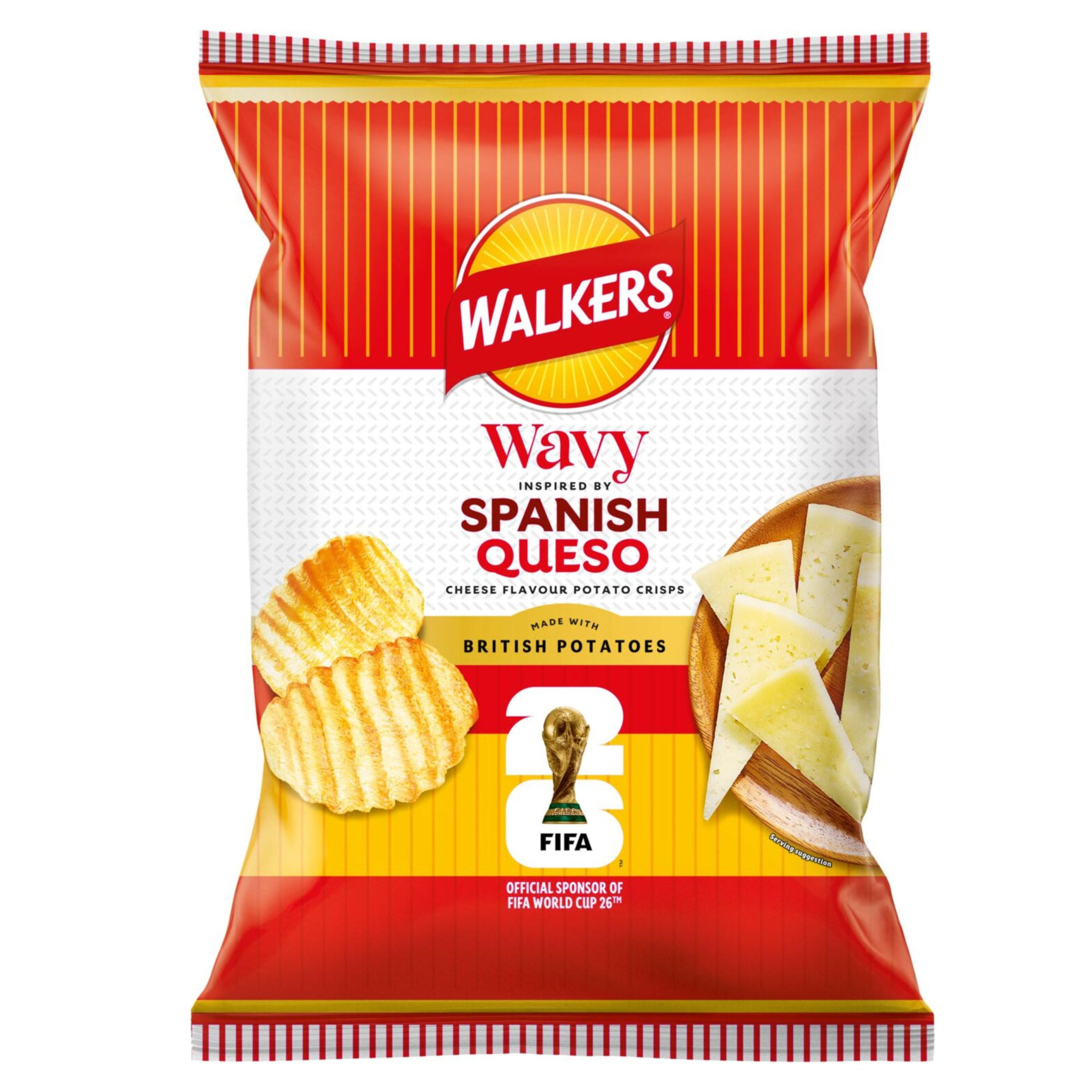 Walkers Wavy Spanish Queso Cheese Sharing Crisps 150g