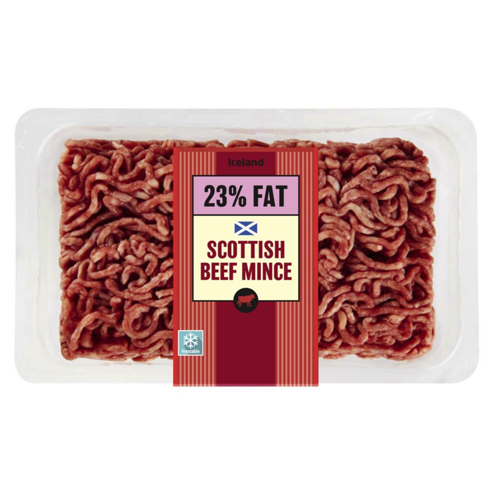 Iceland Scottish Beef Mince 23% Fat 450g