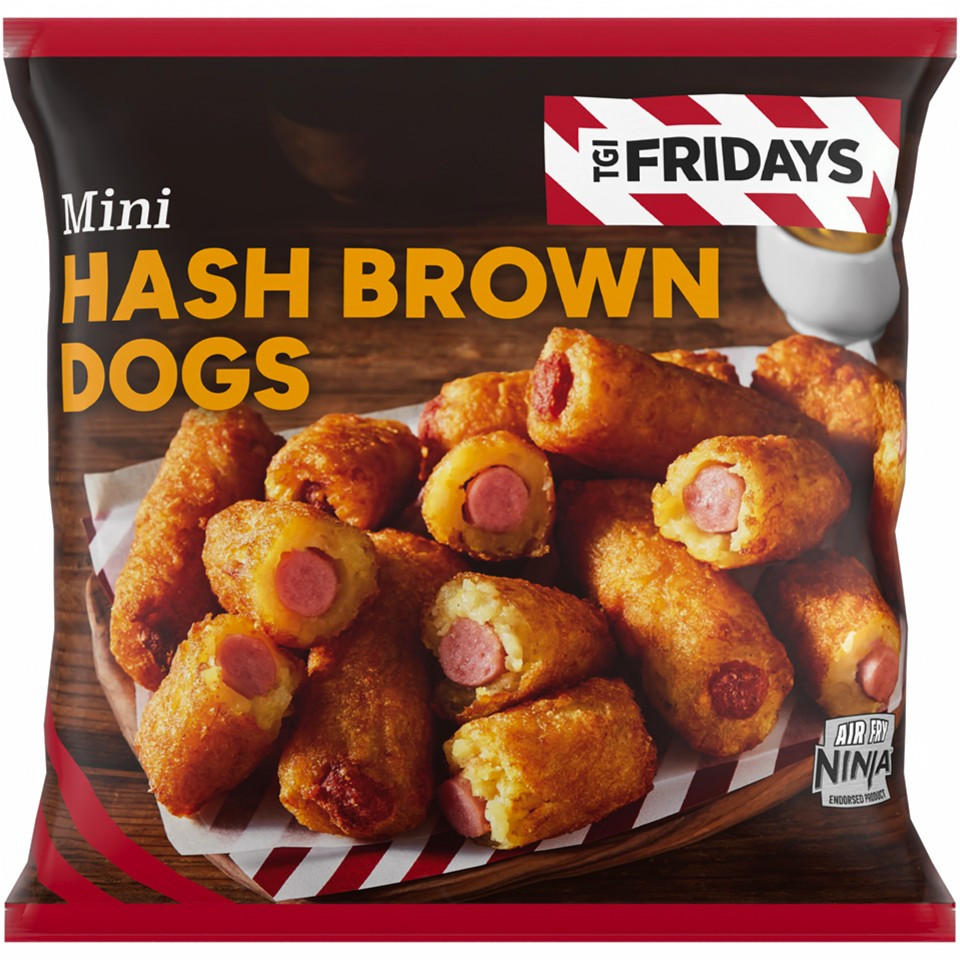 TGI Fridays 11 (approx.) Mini Hash Brown Dogs 385g