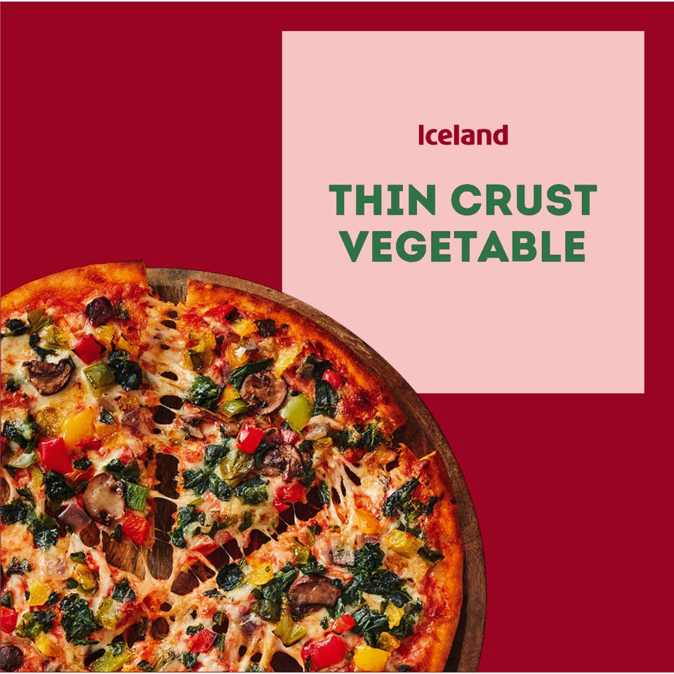 Iceland Thin Crust Vegetable 329g