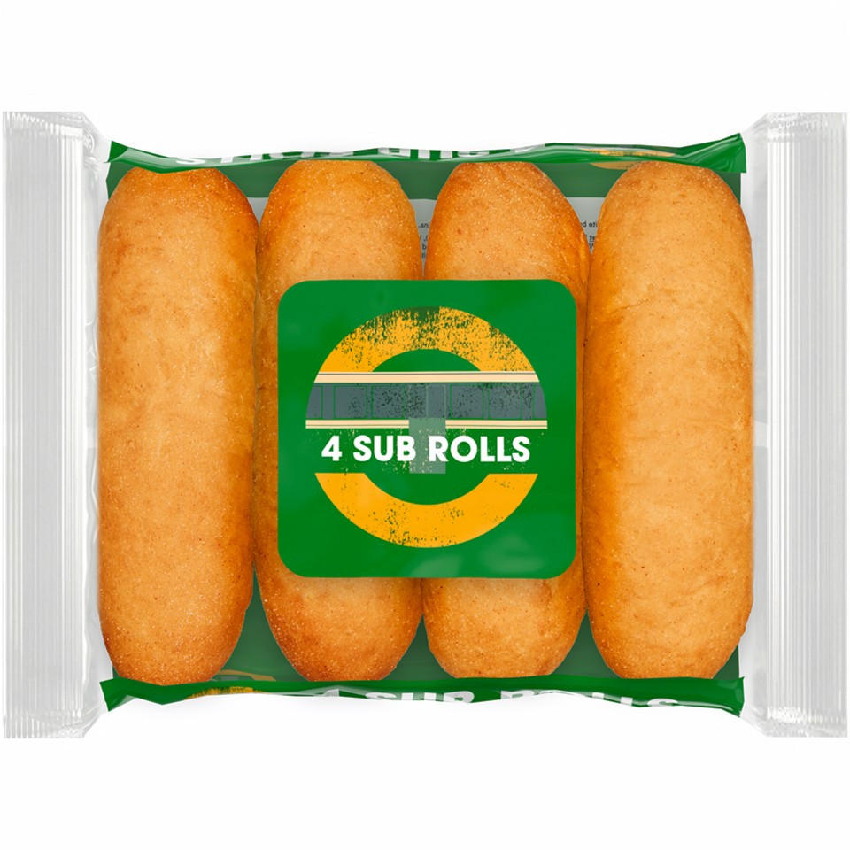The Daily Bakery 4 Sub Rolls