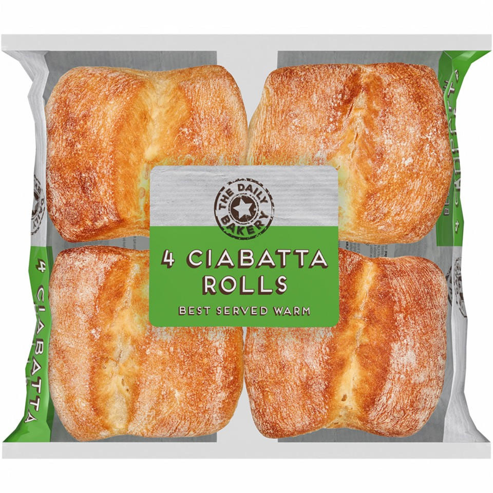 The Daily Bakery 4 Ciabatta Rolls