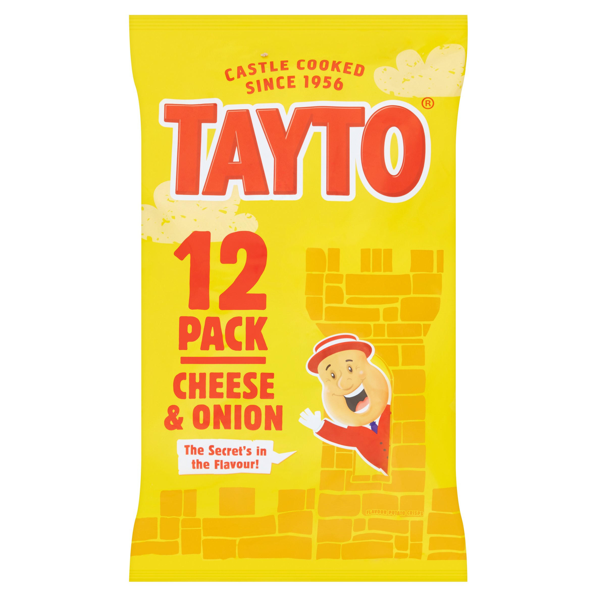 Tayto Cheese & Onion Flavour Potato Crisps 12 x 25g